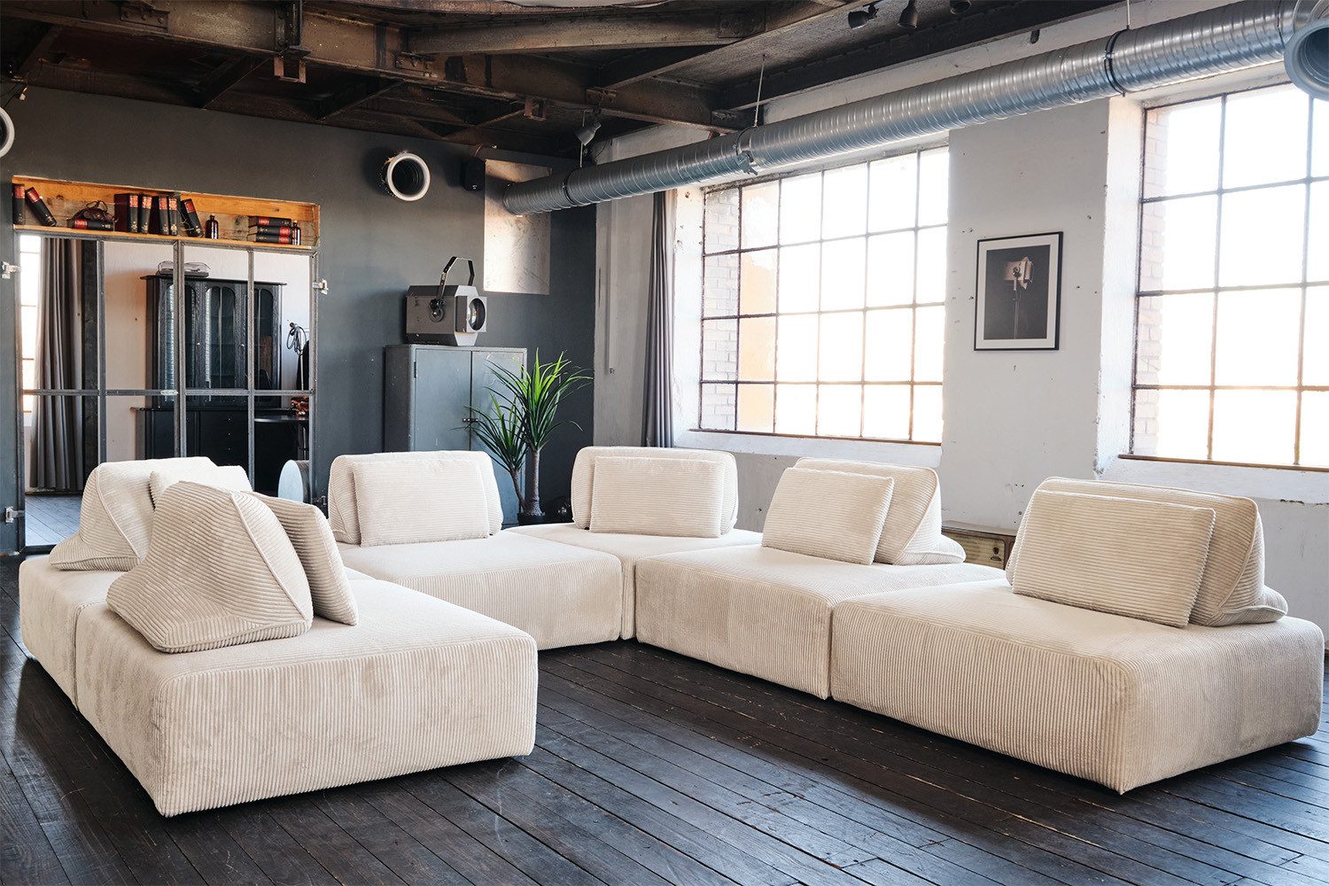 KAWOLA Sofa WIOLO SOFT Cord Sofa - Modular - Komfortabel & Flexibel - Wohnzimmer, Modulsofa mit Cordbezug. Abziehbar & vielseitig. 6 Module.