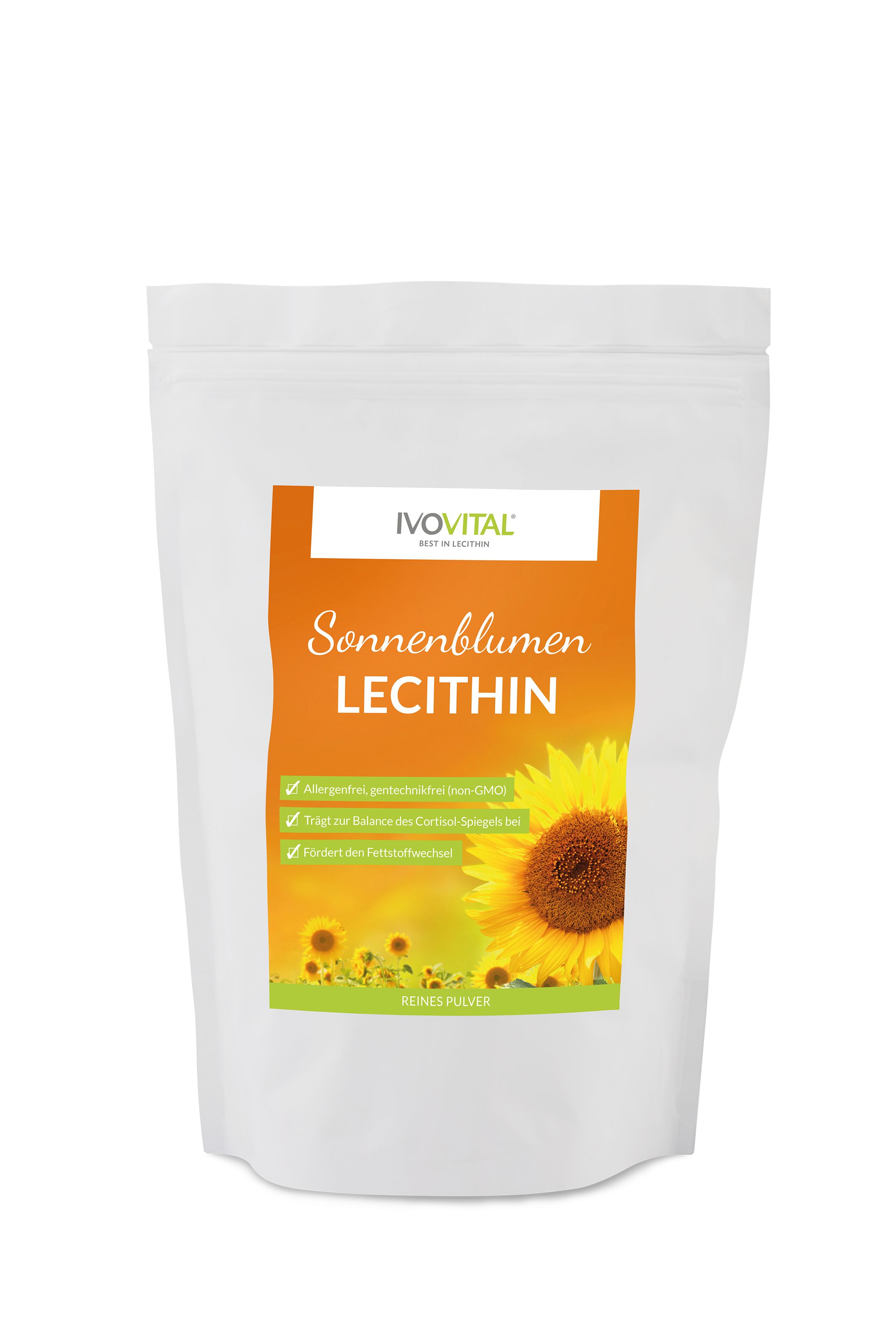 IVOVITAL®. Best in Lecithin Sonnenblumen Lecithin, Pulver Fest, 1 er 1 St., 600 g
