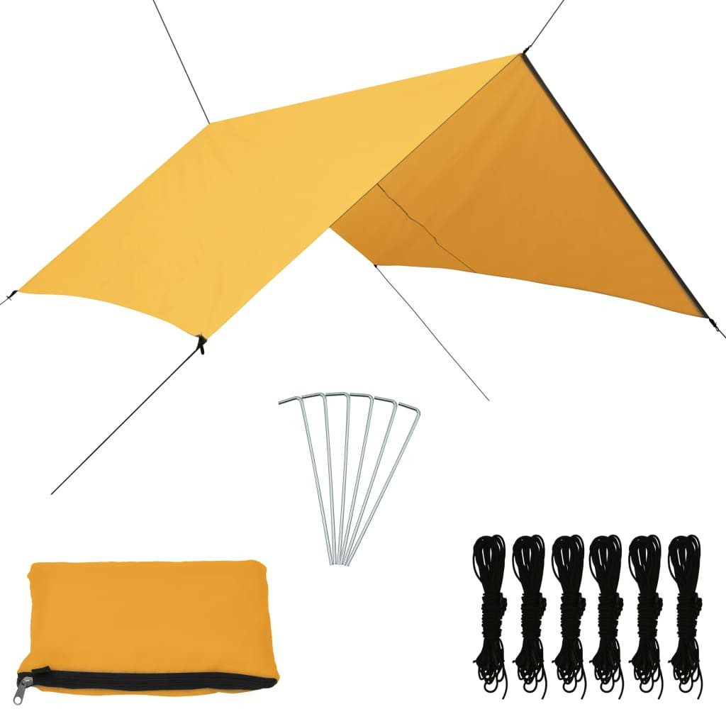 vidaXL Tarp-Zelt Outdoor-Tarp 3x2,85 m Gelb, (1 tlg)