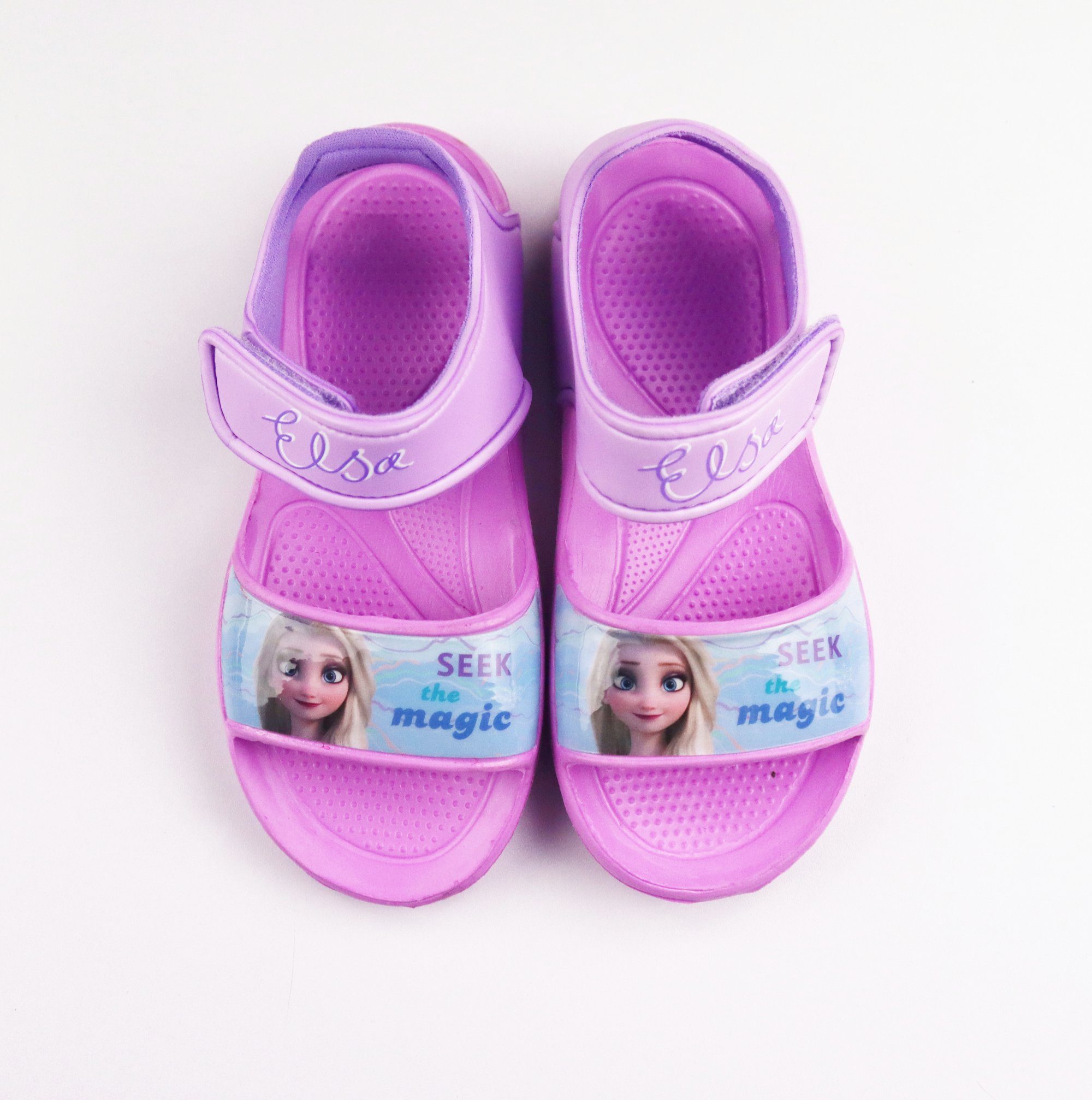Disney Frozen Die Eiskönigin Elsa Kinder Mädchen Sandalen mit Klettverschluss Sandale Gr. 22 bis 33