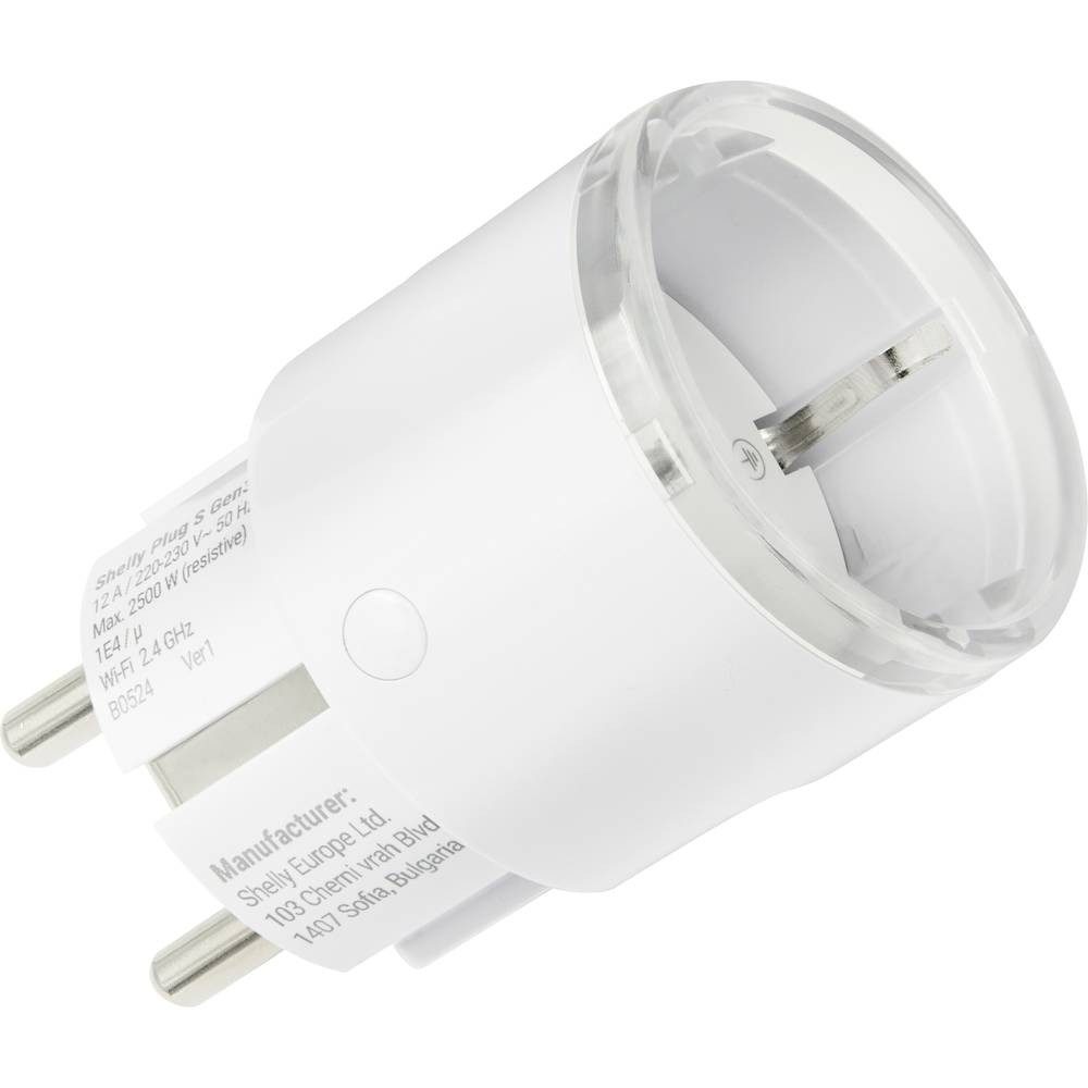 Shelly Shelly Shelly Plug S Gen3 White Steckdose Bluetooth, Wi-Fi Smart-Home-Zubehör