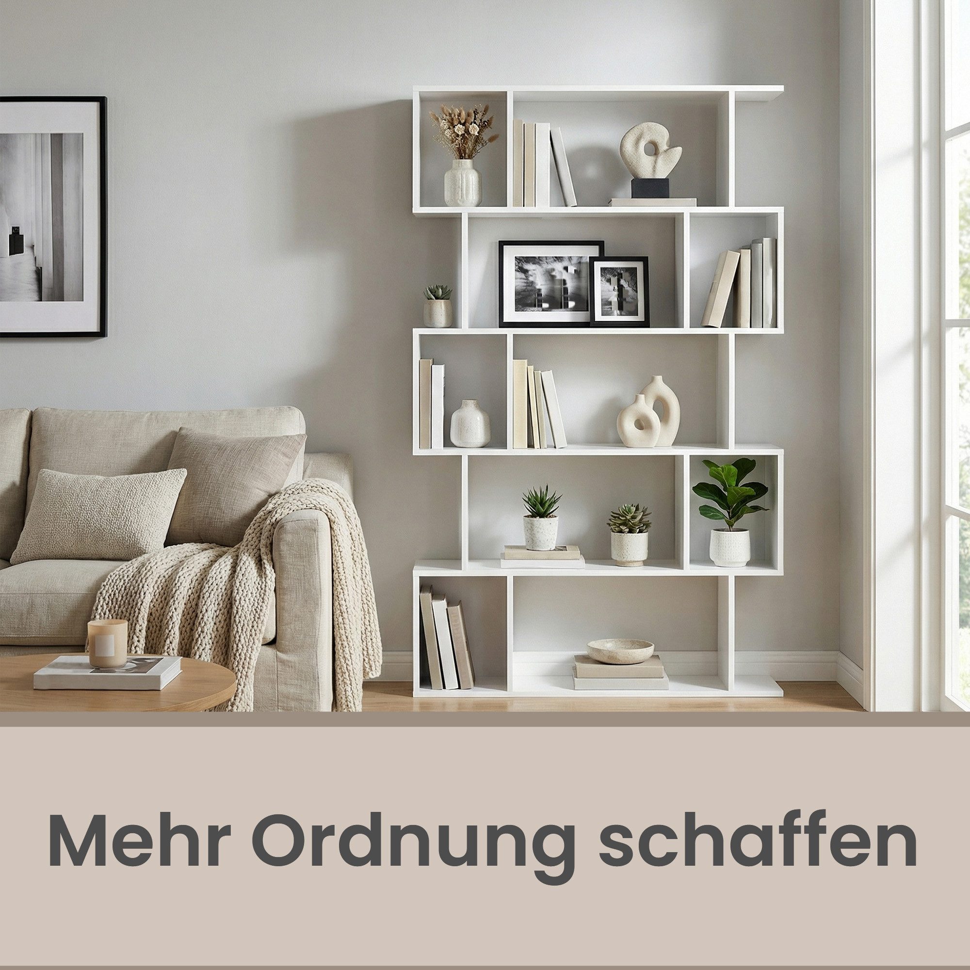 VASAGLE Bücherregal 2er Set Standregal mit 6 Ebenen, 1-tlg., 24 x 90 x 159 cm, Aufbewahrungsregal mit offenen Fächern – Bild 5 von 5