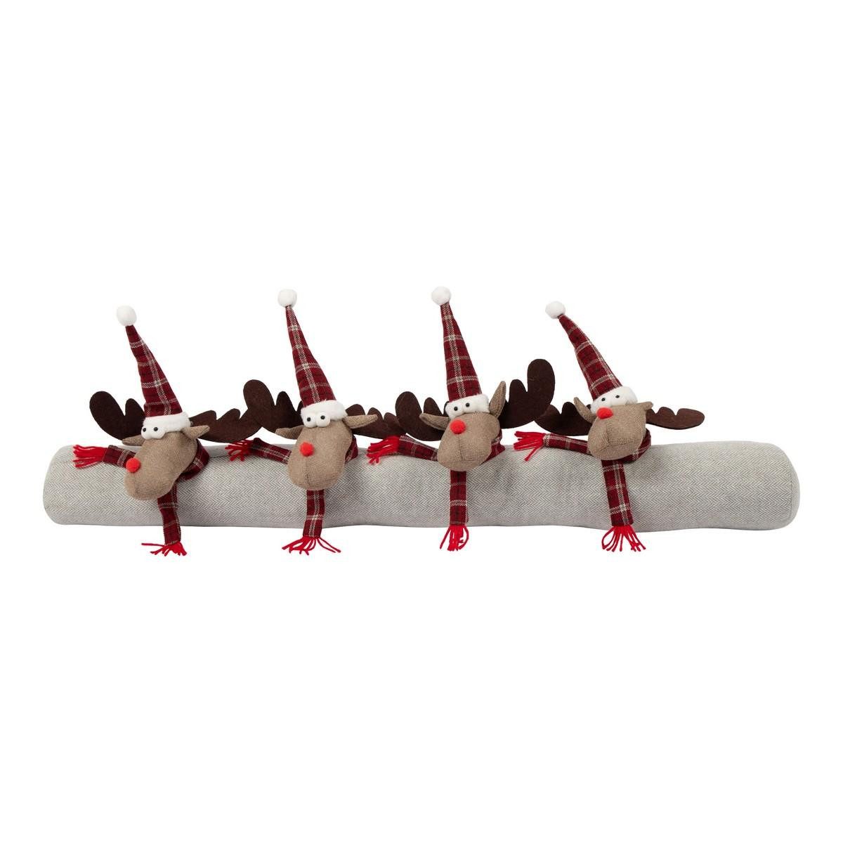 INNA-Glas Zugluftstopper Zugluftstopper AMENYO, mit Rentieren, grau, 90x15x15cm