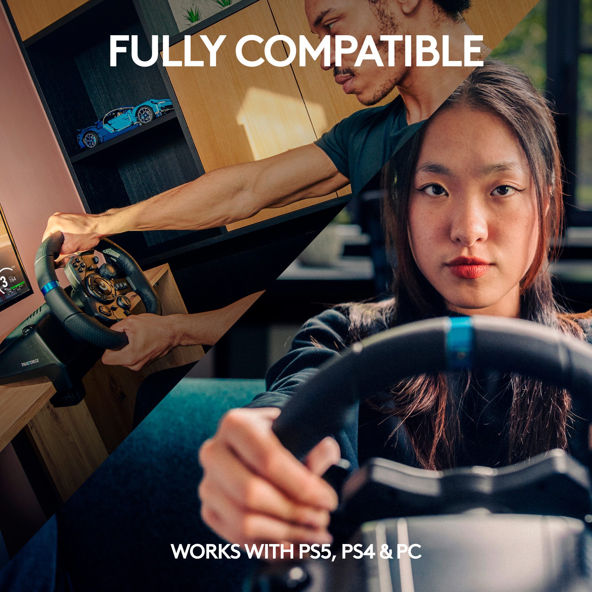 Logitech Logitech Gaming G923 TRUEFORCE PS4/PS5, Lenkrad Gaming-Lenkrad