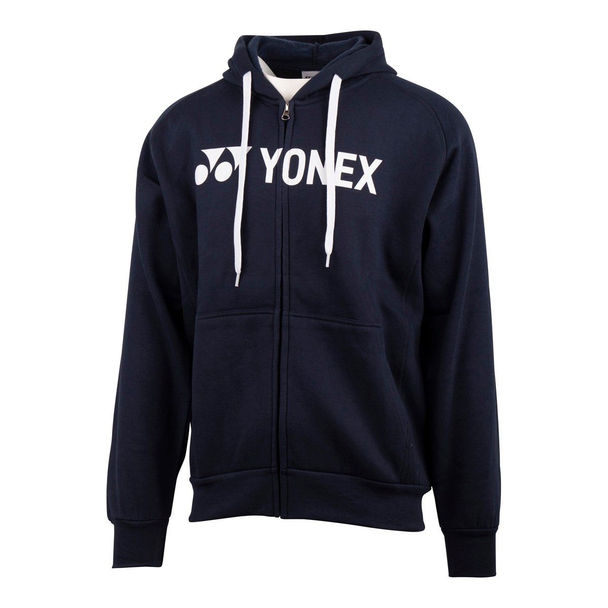 Yonex Kapuzenpullover Kapuzenjacke Full-Zip Logo Hoodie (Baumwolllmix) navyblau Herren