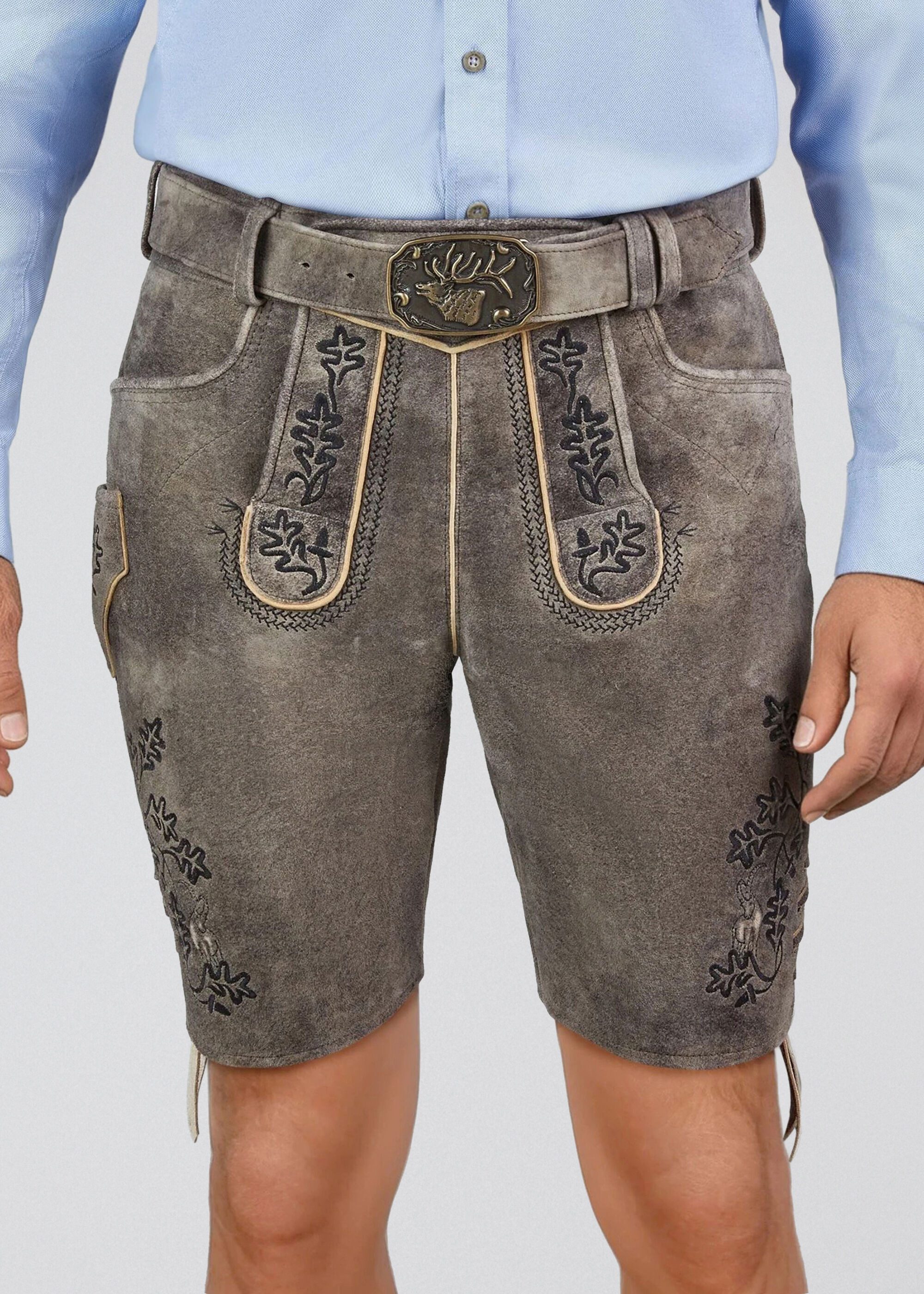 Spieth & Wensky Lederhose Hornbeck detailreiche Stickerei