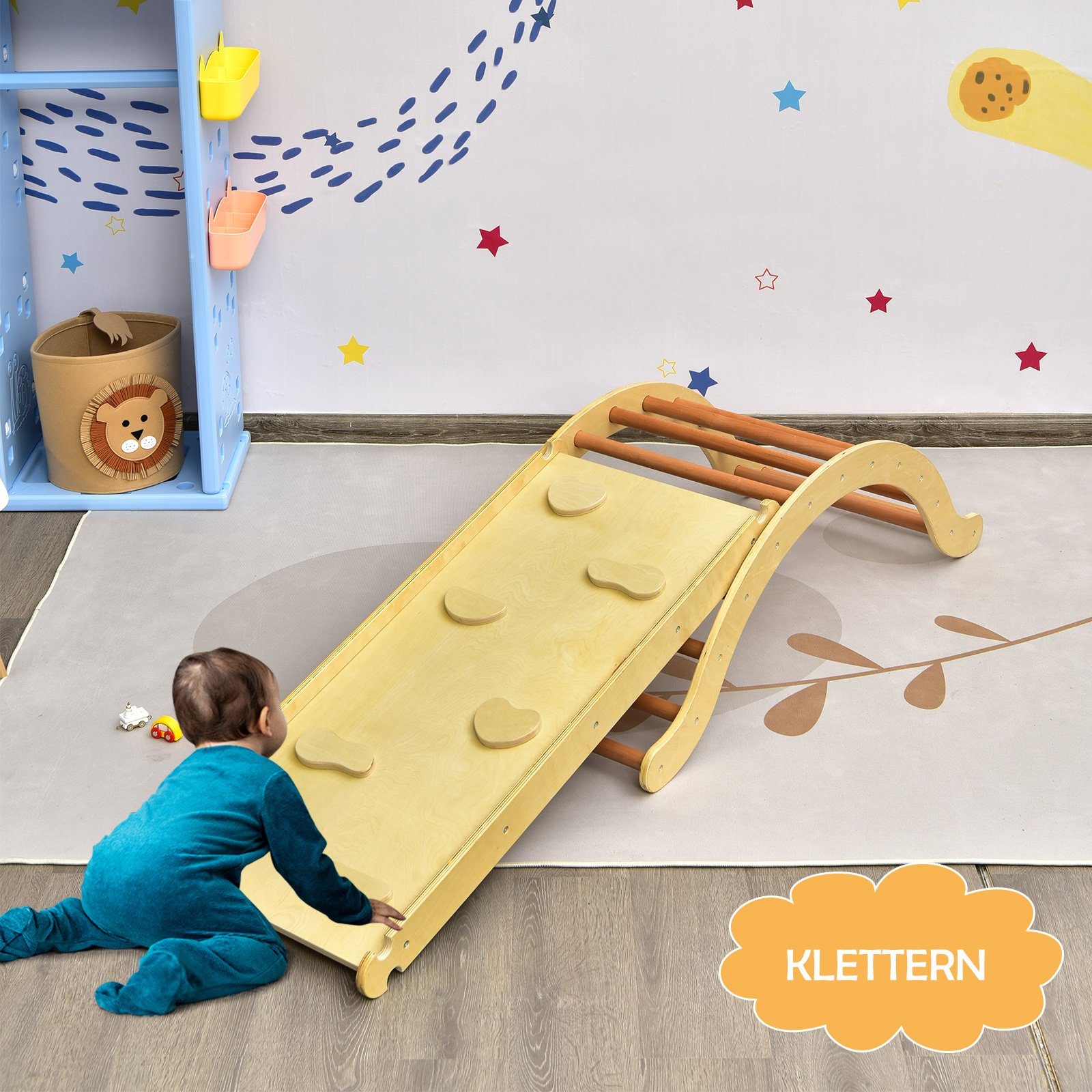 COSTWAY Rutsche 3 in 1 Kletterbogen, günstig online kaufen