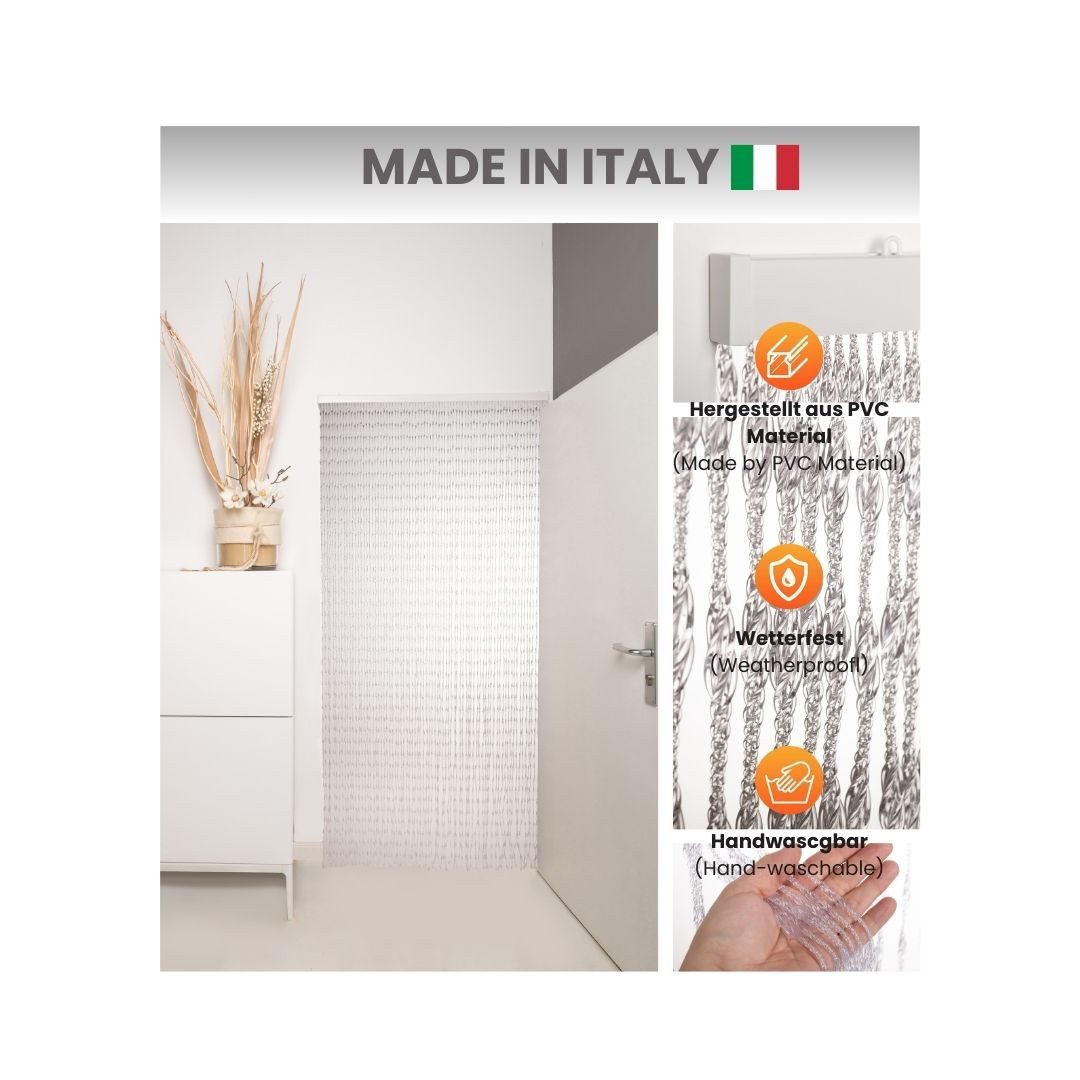 Defactoshop Insektenschutz-Vorhang Türvorhang Fadenvorhang PVC Vorhang Fliegenschutz PVC Streifen CRYIS, Kunststoff