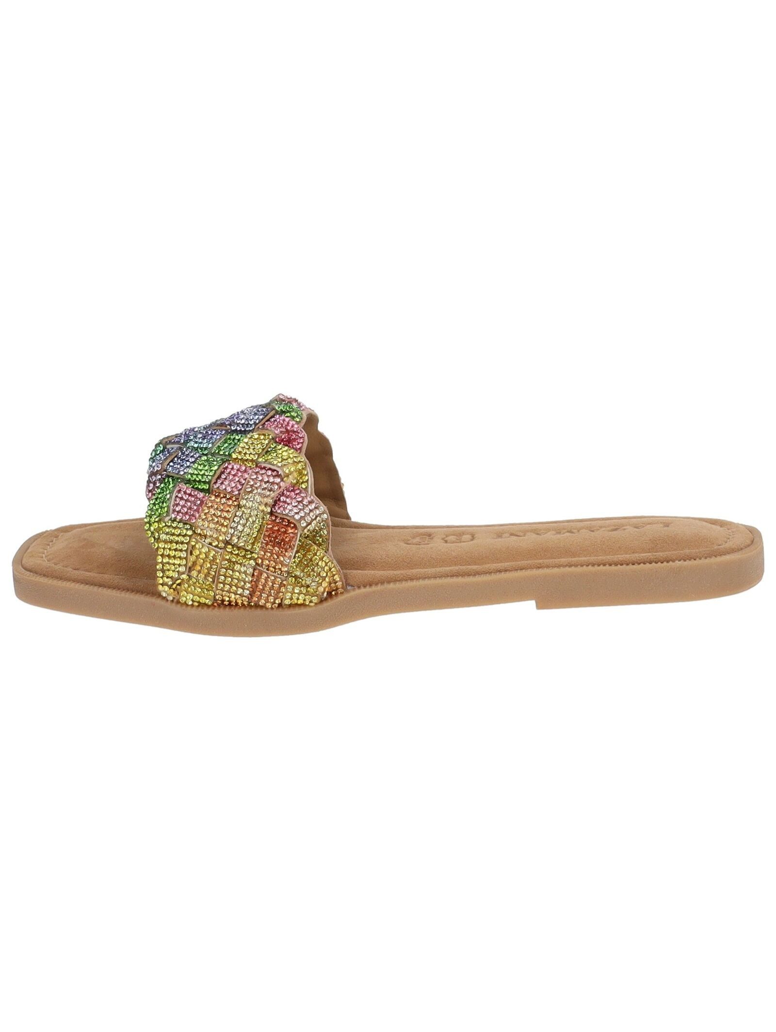 Lazamani Pantoletten Leder/Textil Pantolette günstig online kaufen