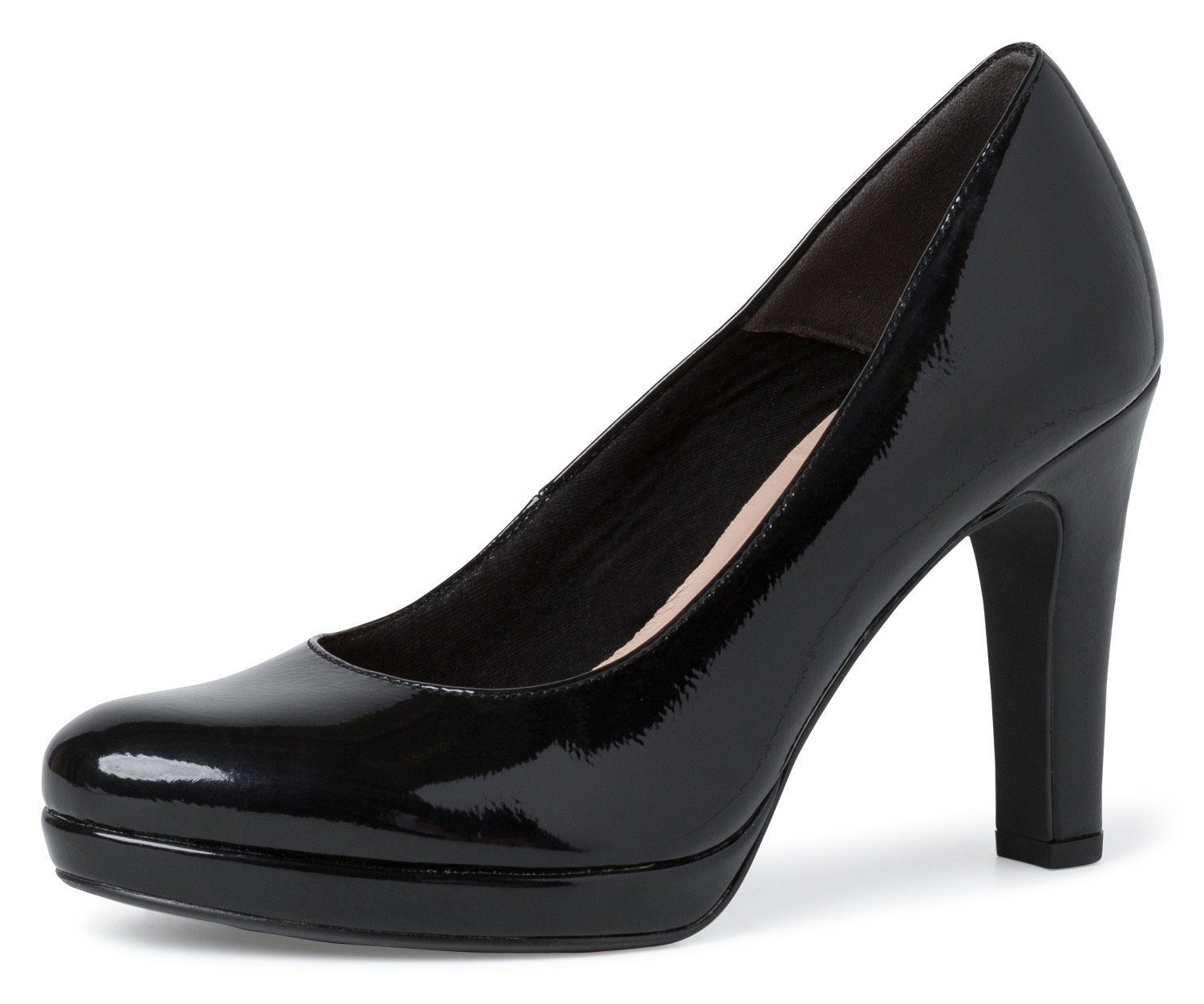 Tamaris High-Heel-Pumps in glänzender Optik schwarz (black) | 
