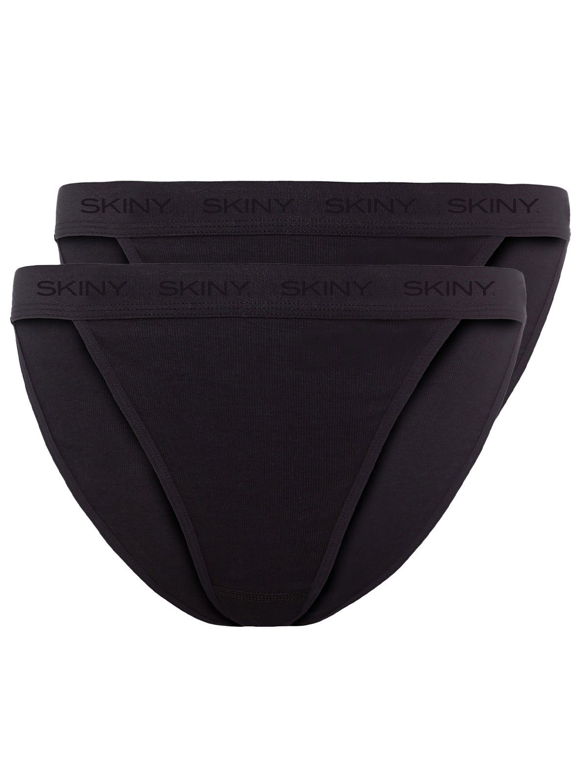 String Damen Tanga 2er Pack Cotton Rib