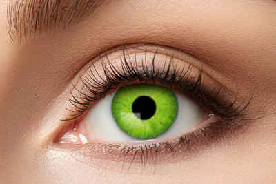 Eyecatcher Jahreslinsen Electro Green Kontaktlinse mit Minus Sehstärken