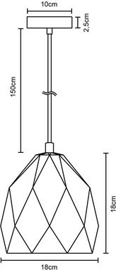 Paco Home Pendelleuchte FREE-TOWN, ohne Leuchtmittel, LED, E27, Lampe Für Wohnzimmer Esszimmer Küche, Höhenverstellbar