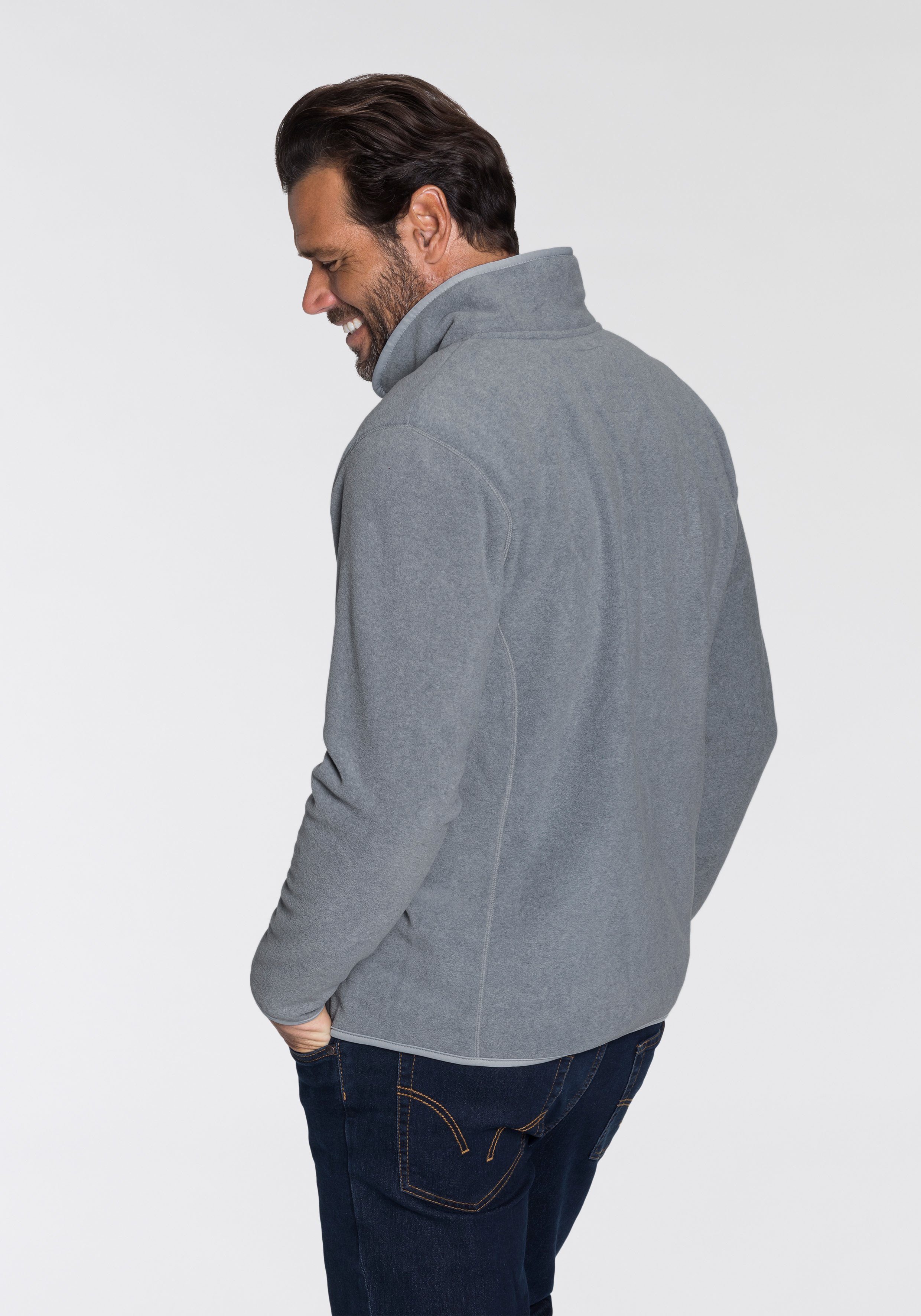 Man's World Fleecejacke für die Übergangszeit, aus Fleece, casual Look, schnelltrocknend – Bild 3 von 5