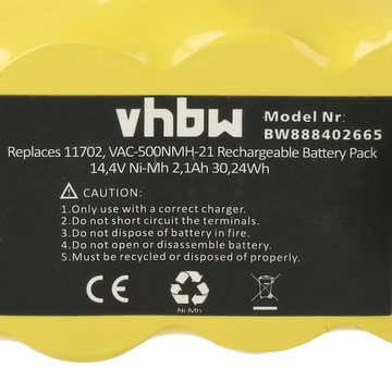 vhbw kompatibel mit Auto Cleaner Intelligent Floor Vac M-488 Staubsauger-Akku NiMH 2100 mAh (14,4 V)