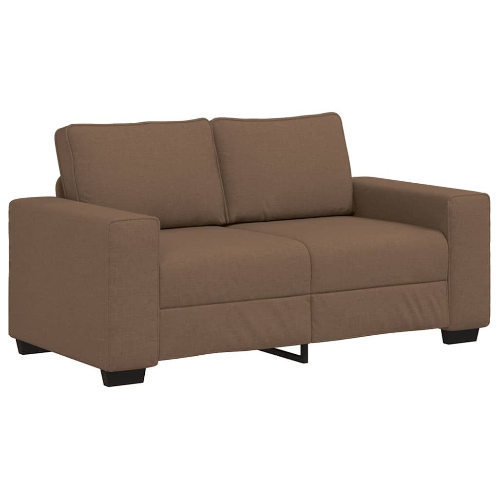 vidaXL Sofa 2-Sitzer-Sofa Braun 120 cm Stoff
