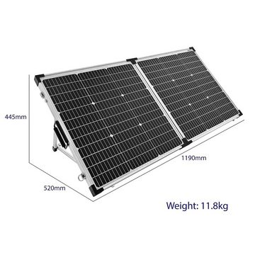 Falcon Solaranlage Falcon 240W Solarmodul faltbar mit Bluetooth MPPT-Regler Monokristalli