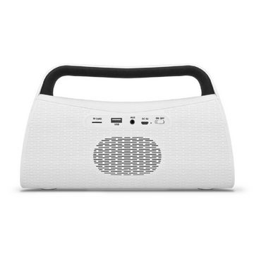 Forever 6W LED Licht Wireless Speaker USB MP3 AUX Radio Tragbar Weiß / Schwarz Bluetooth-Lautsprecher