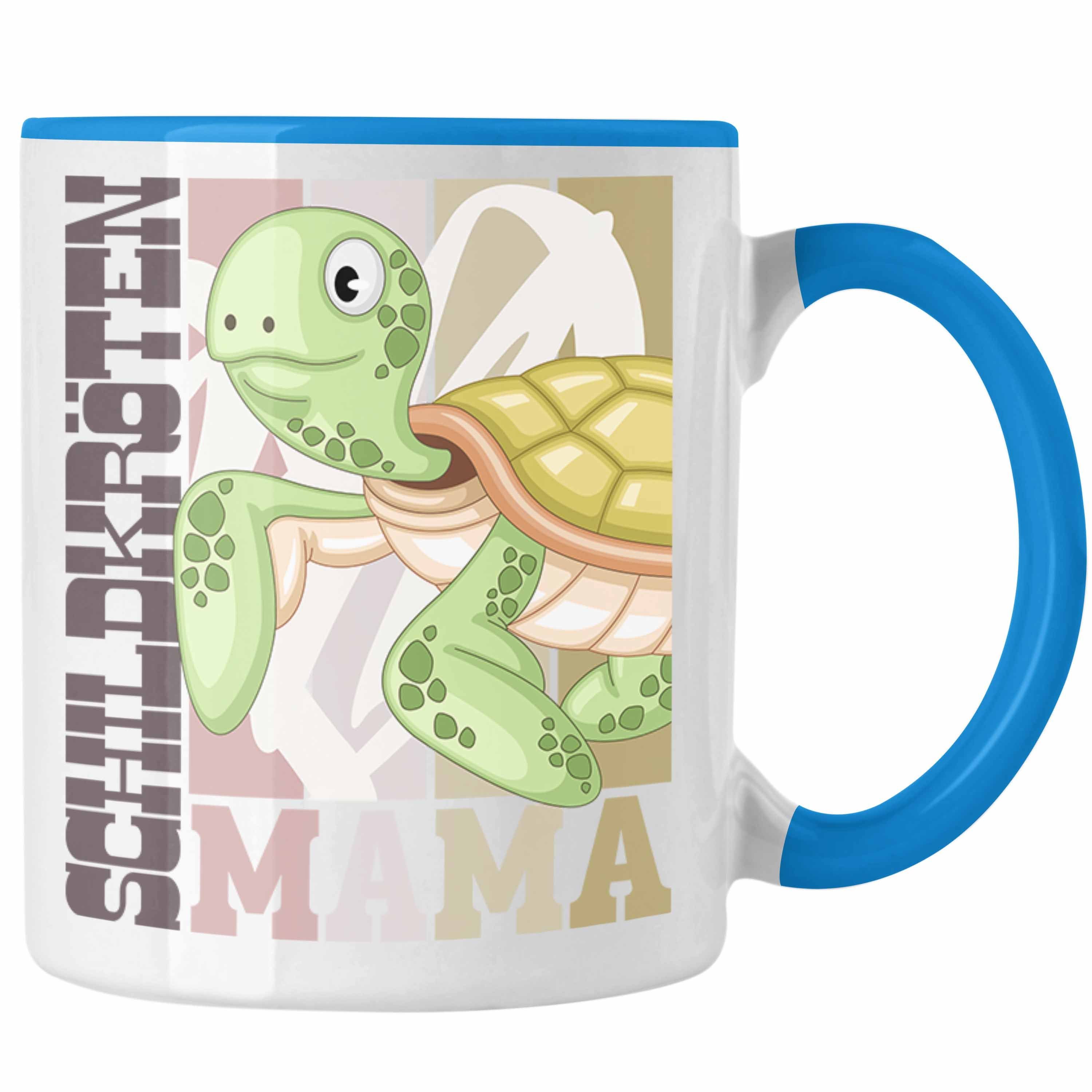 Trendation Tasse Trendation - Schildkröten Mama Tasse Geschenk für Schildkröten Besitze Blau