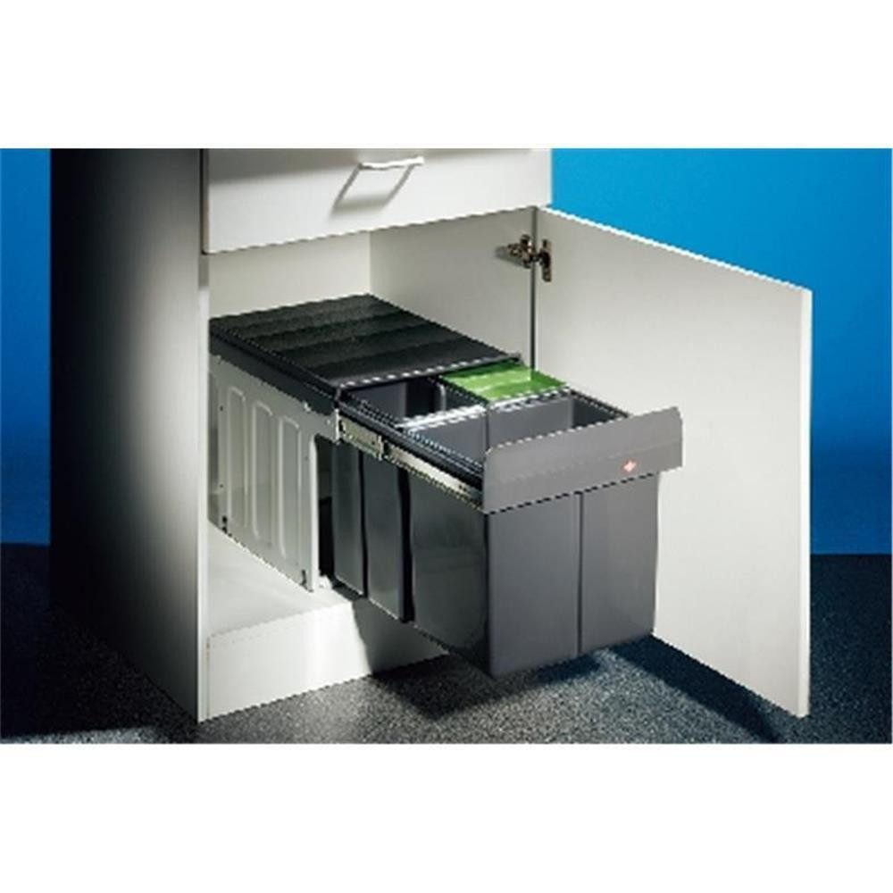 WESCO Einbaumülleimer Trio Master 3 DS: Abfallsammler Trio-Master 40 DT, inkl. Rollwagen, sp