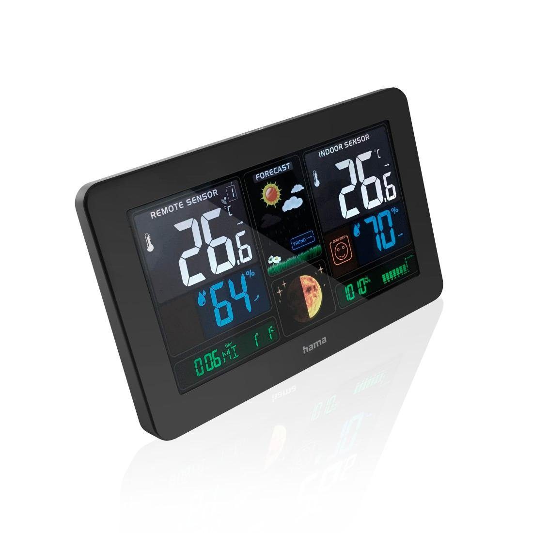 Hama Wetterstation Funk mit Außensensor Wettervorhersage USB-Ladefunktion Wetterstation – Bild 3 von 5