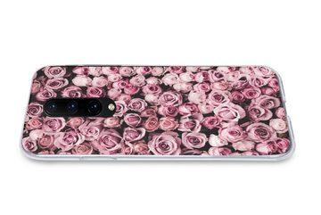 MuchoWow Handyhülle Blumen - Rosen - Natur - Rosa - Botanisch, Phone Case, Handyhülle OnePlus 7 Pro, Silikon, Schutzhülle
