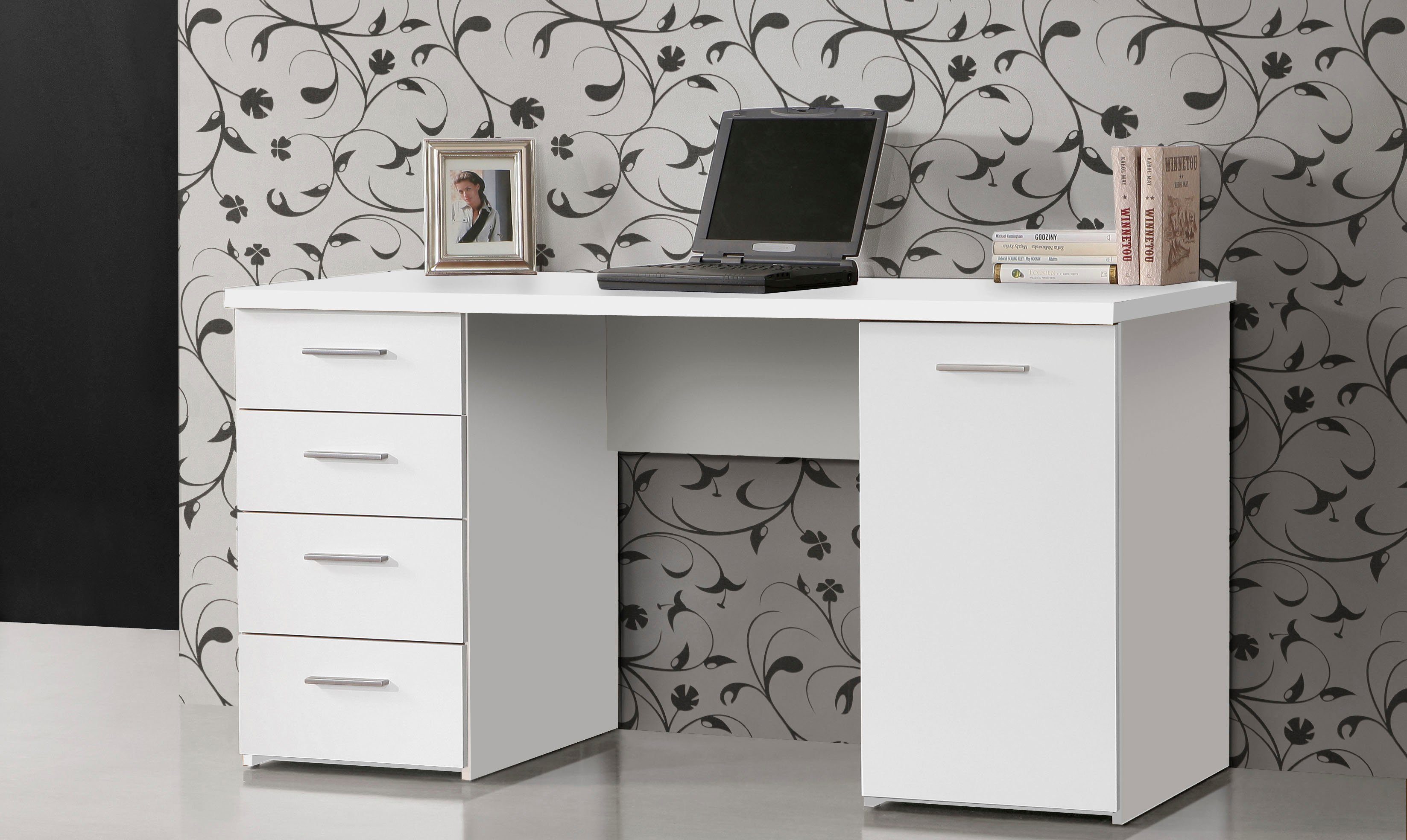 FORTE Schreibtisch Netta, Breite 145 cm, mit Schubladen günstig online kaufen