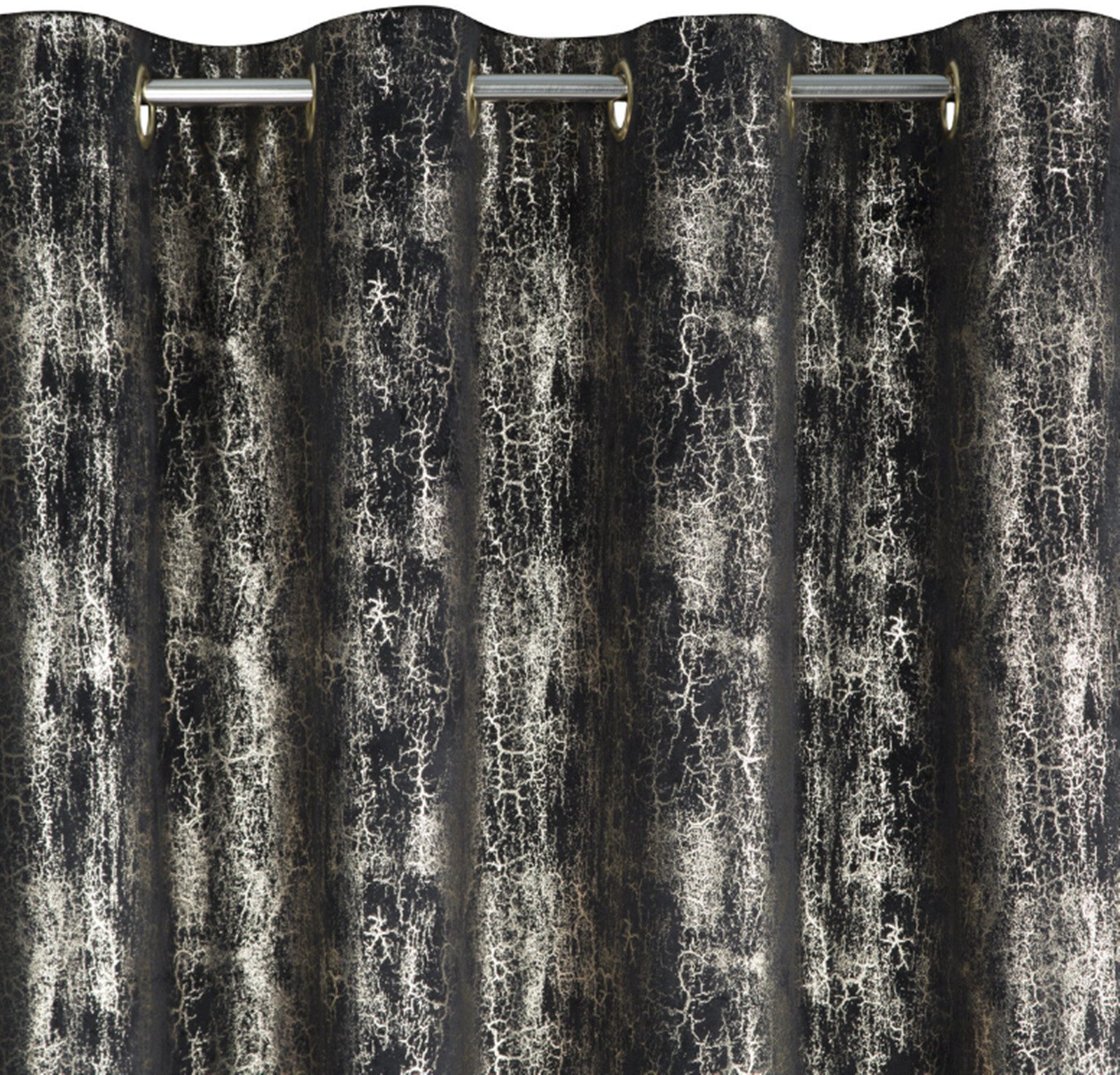 Eurofirany Vorhang Glamour Vorhänge zum Wohnzimmer Kräuselband Tunnelzug (1 St), Ösen, blickdicht, Polyester