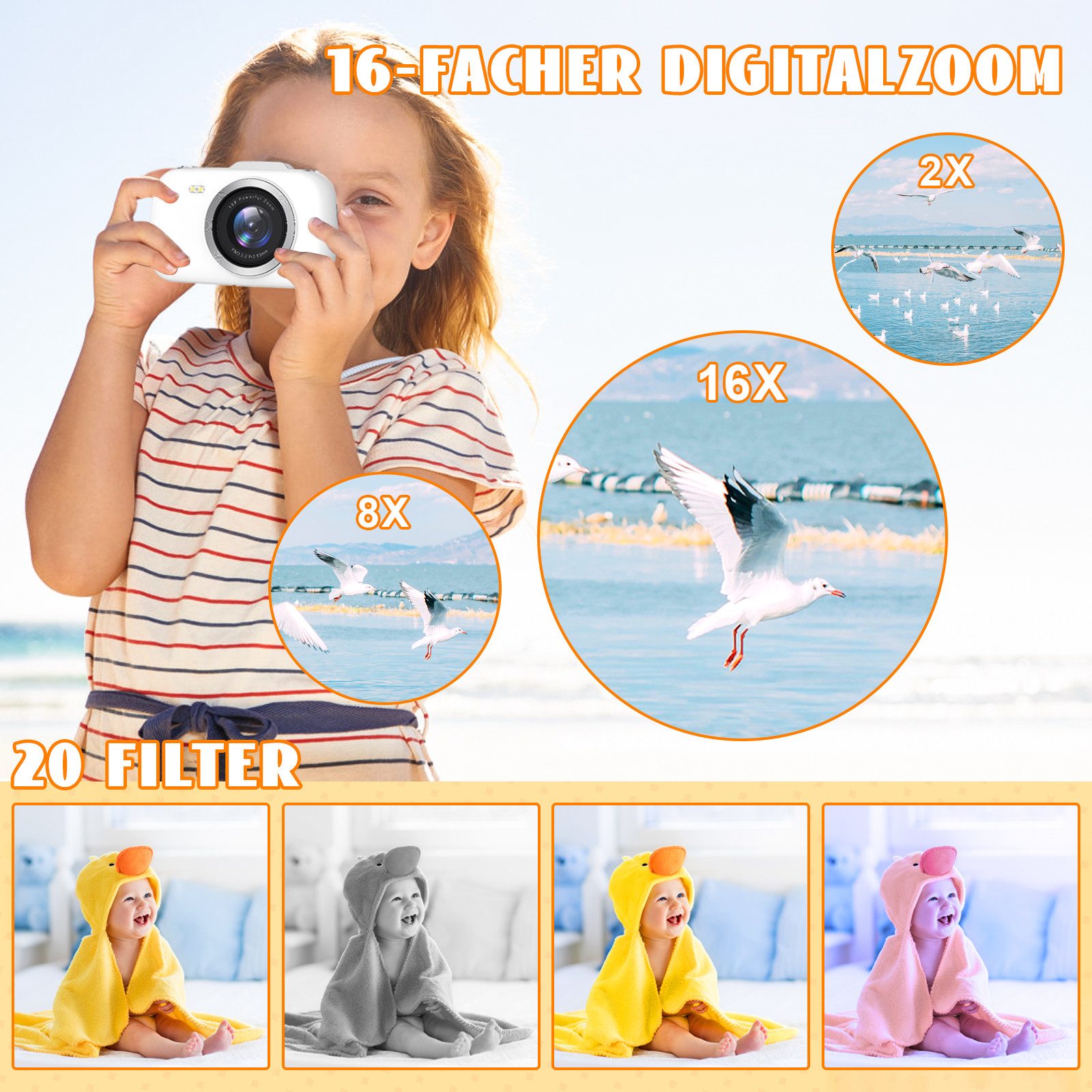 Fine Life Pro Digitalkamera G7 - A - Hochwertige Kamera mit 64MP Kompaktkamera (und 4K-Ultra-HD-Aufzeichnung für atemberaubende Fotos und Videos)