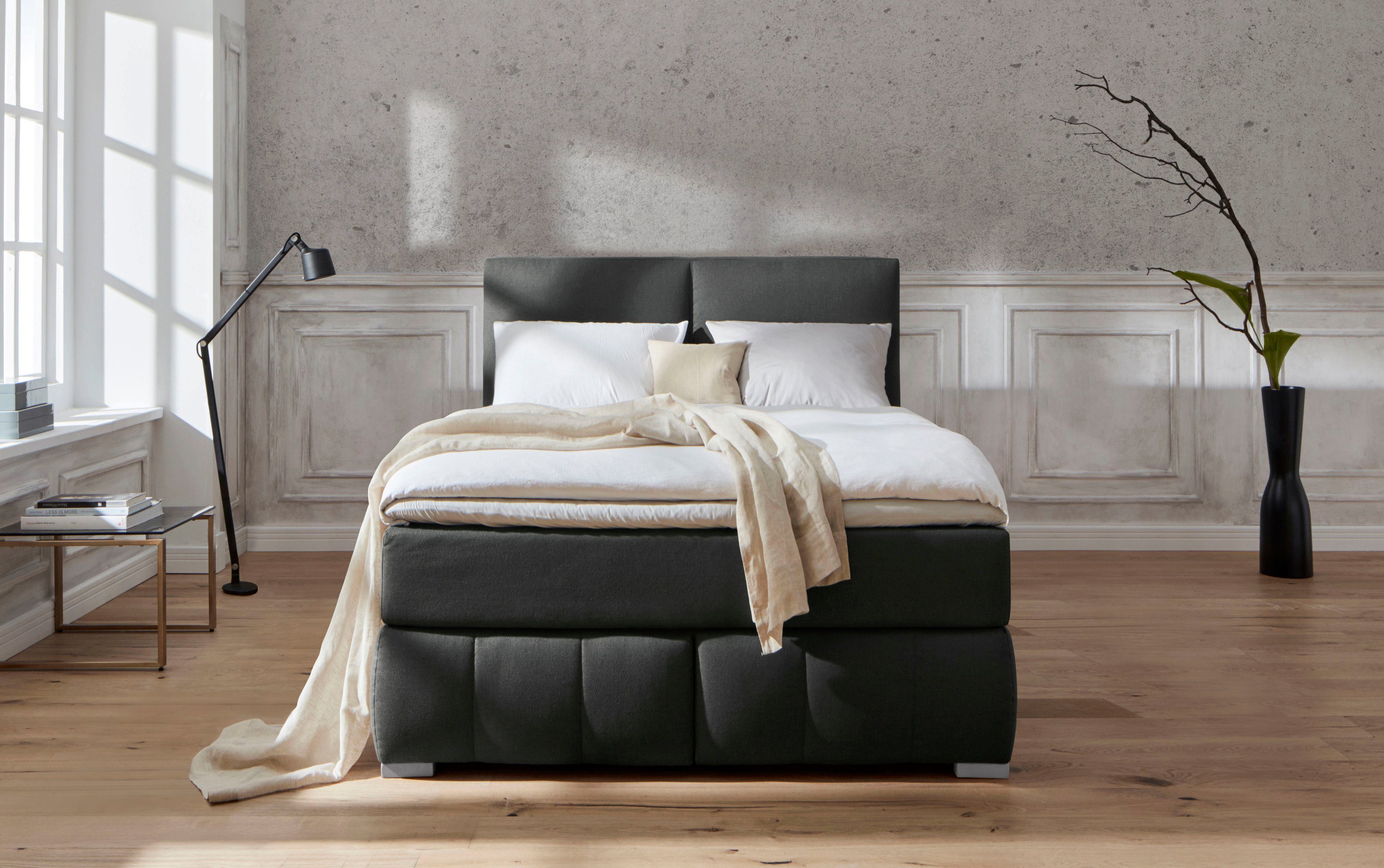 Home affaire Boxspringbett "Wehma", inkl. Topper in 3 verschiedenen Matratz günstig online kaufen