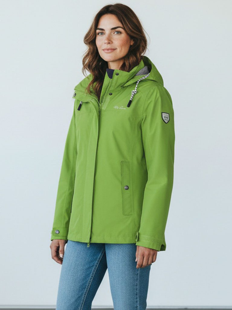 Dry Fashion Funktionsjacke Norderney Damen Outdoor-Jacke Norderney Wasserdicht mit gestreiftem Innenfutter