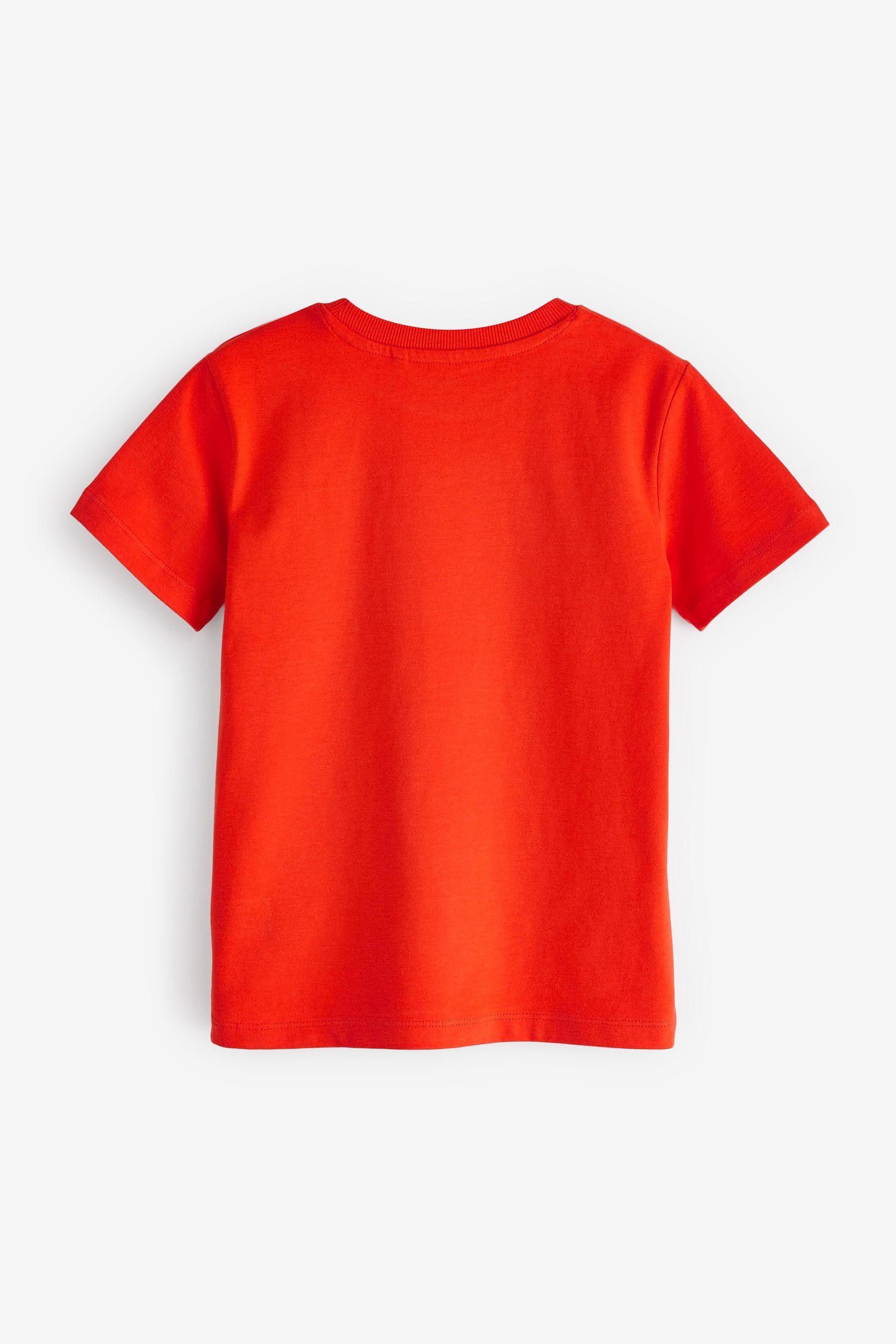 T-Shirt Hirsch-Stickerei, mit 4er-Pack Next T-Shirts (4-tlg)