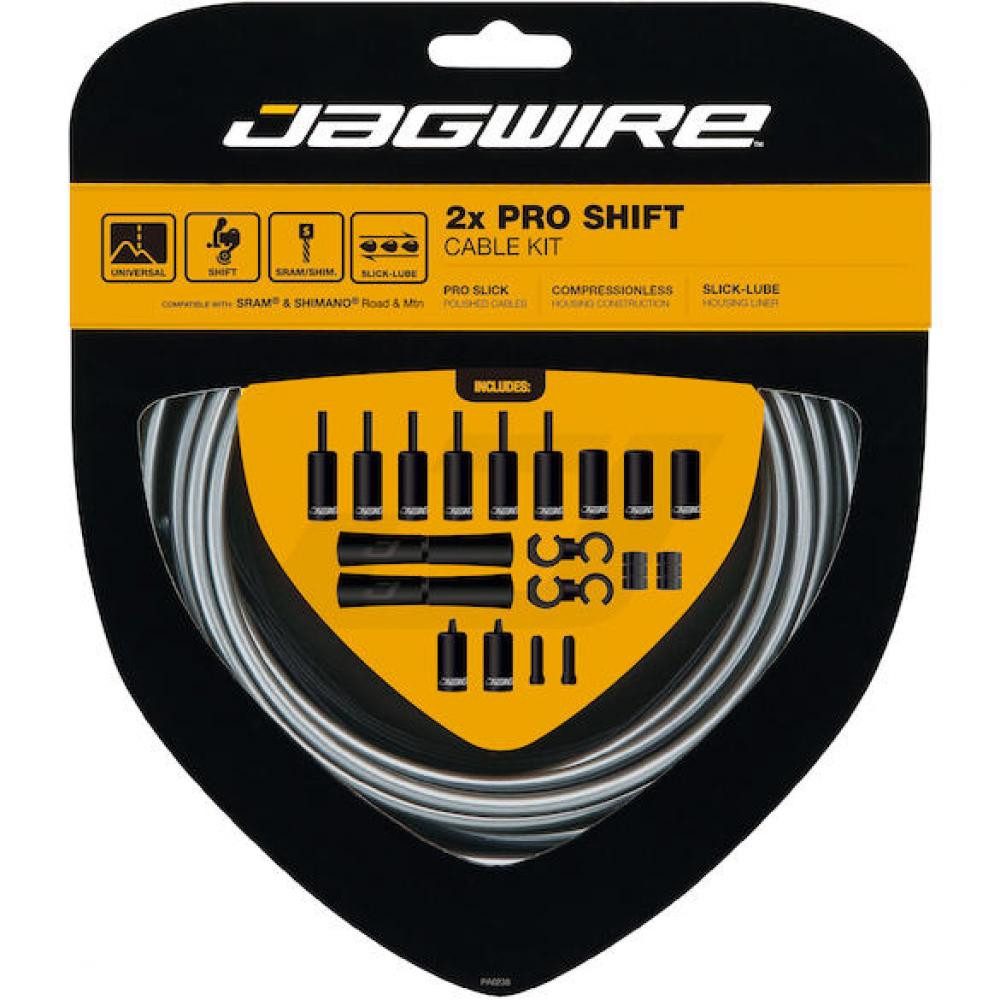 Jagwire Schaltzug Jagwire Schaltzugset Road & Mountain Pro 2x Grau - präzise Schaltperfo