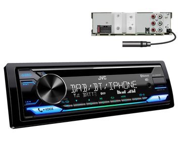 JVC KD-DB922BT Autoradio 1-DIN mit DAB+/Bluetooth Autoradio (Digitalradio (DAB), FM-Tuner, 50,00 W, variable Tastenbeleuchtung, Freisprecheinrichtung, Front-USB/AUX, CD)