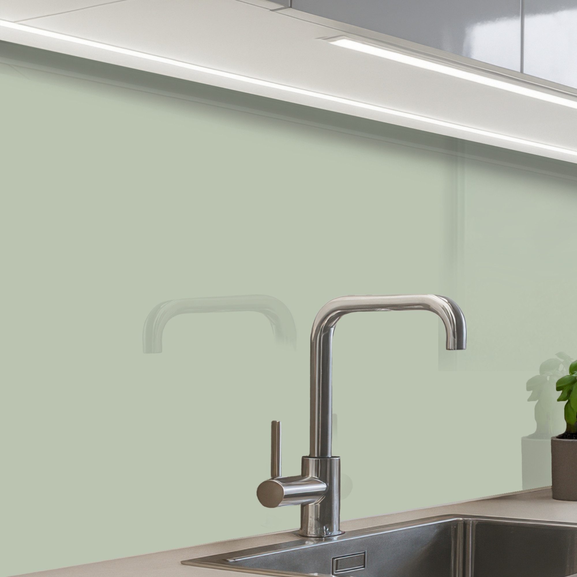 KitchenYeah Küchenrückwand selbstklebend Mintgrün - Unifarben, (1-tlg), Spr günstig online kaufen
