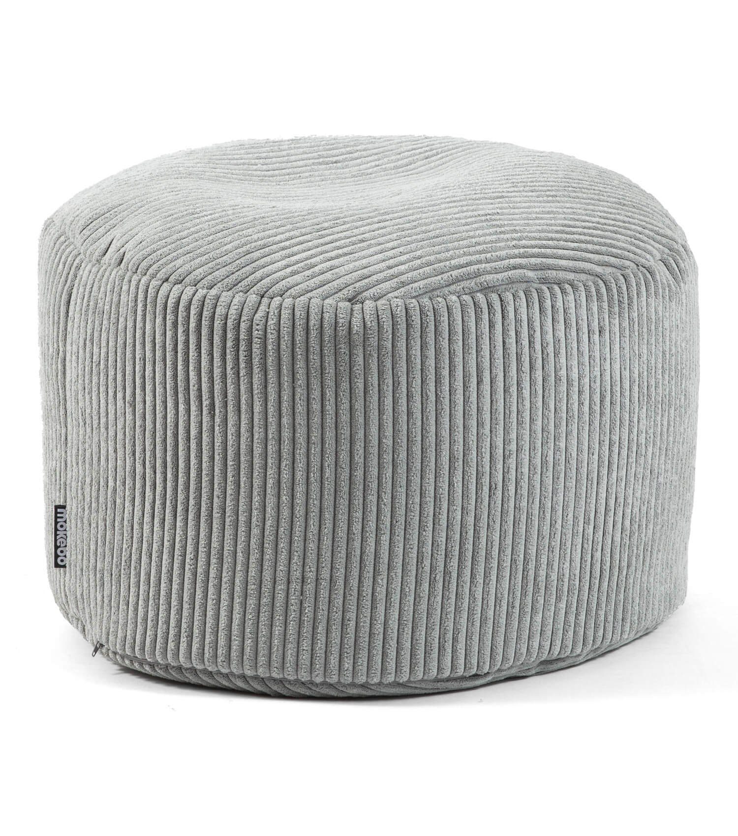 mokebo Pouf Der faule Lenz (aus Cordstoff), Cordsofa oder Eckcouch aus weichem Cordstoff in Anthrazit