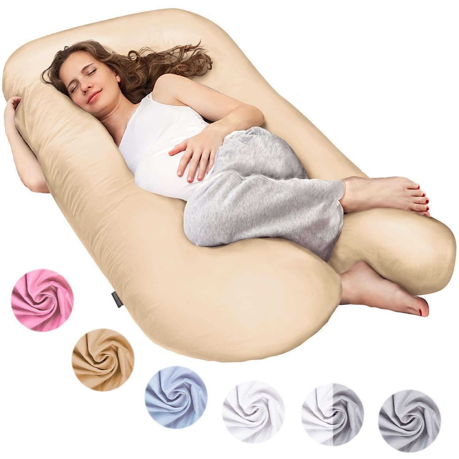 SMOOTHY Stillkissen Schwangerschaftskissen Lagerungskissen Baby-Kissen & Stillkissen in U-Form mehr