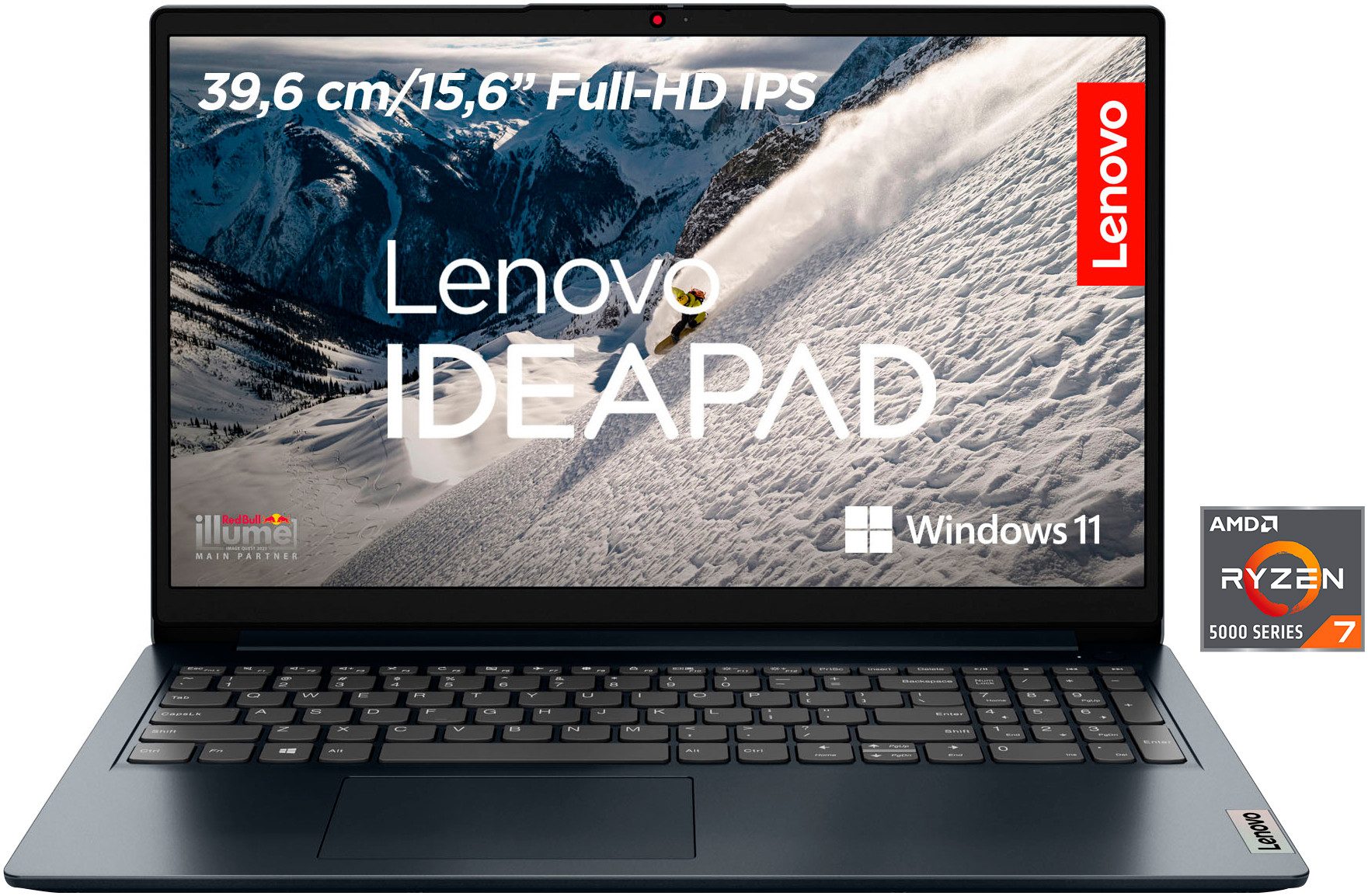 Lenovo IdeaPad 1 15ALC7 16GB RAM Notebook (39,6 cm/15,6 Zoll, AMD Ryzen 7 5700U, Radeon Graphics, 1000 GB SSD)