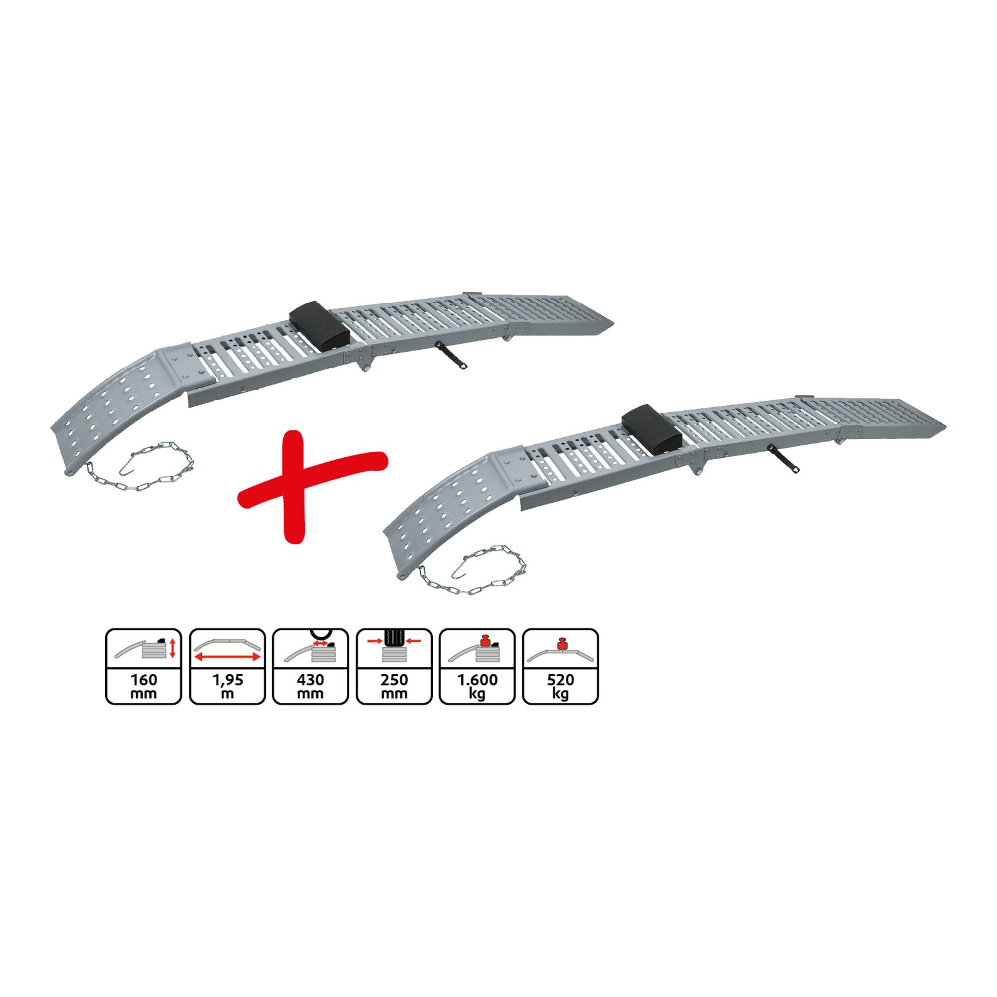 KS Tools Wagenheber KS Tools Klappbare Auffahrrampe, paarweise