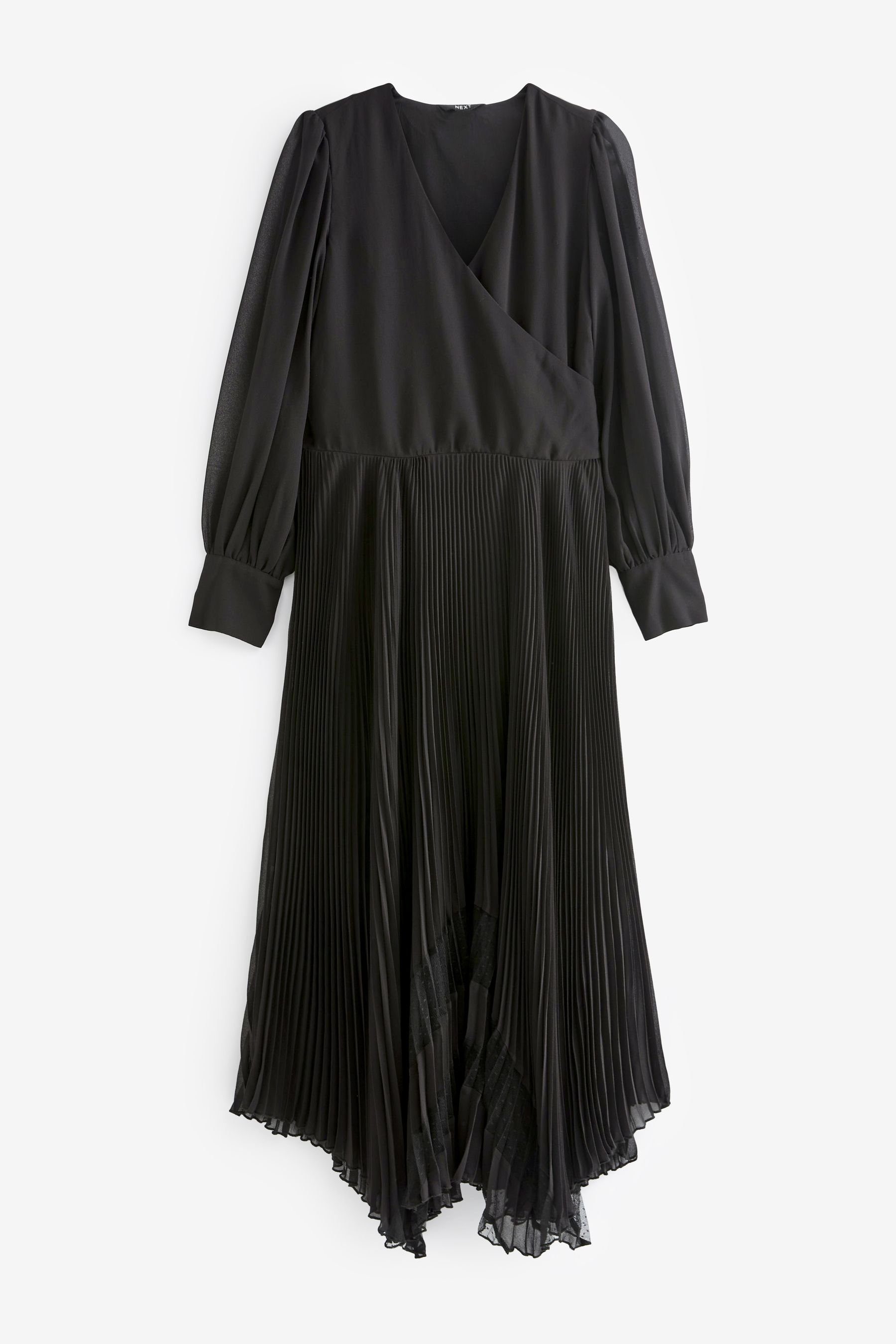 Wickelkleid Transparentes Midikleid mit Wickelfront