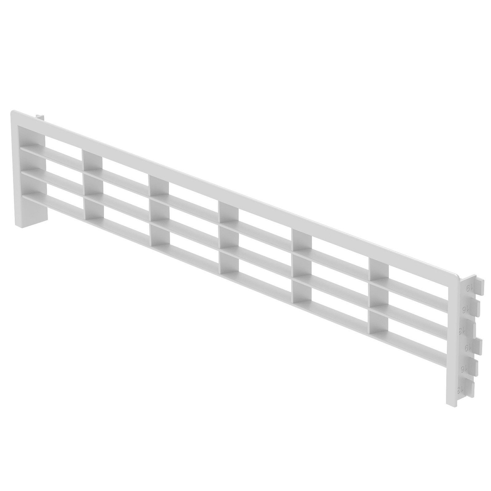 SO-TECH® Lüftungsgitter Abluftgitter für Sockelleisten 396 x 83 mm, Einlassmaß 384 x 75 mm (1 St), weiß, Belüftungsgitter passend für Blendendicke 13, 16 und 19 mm
