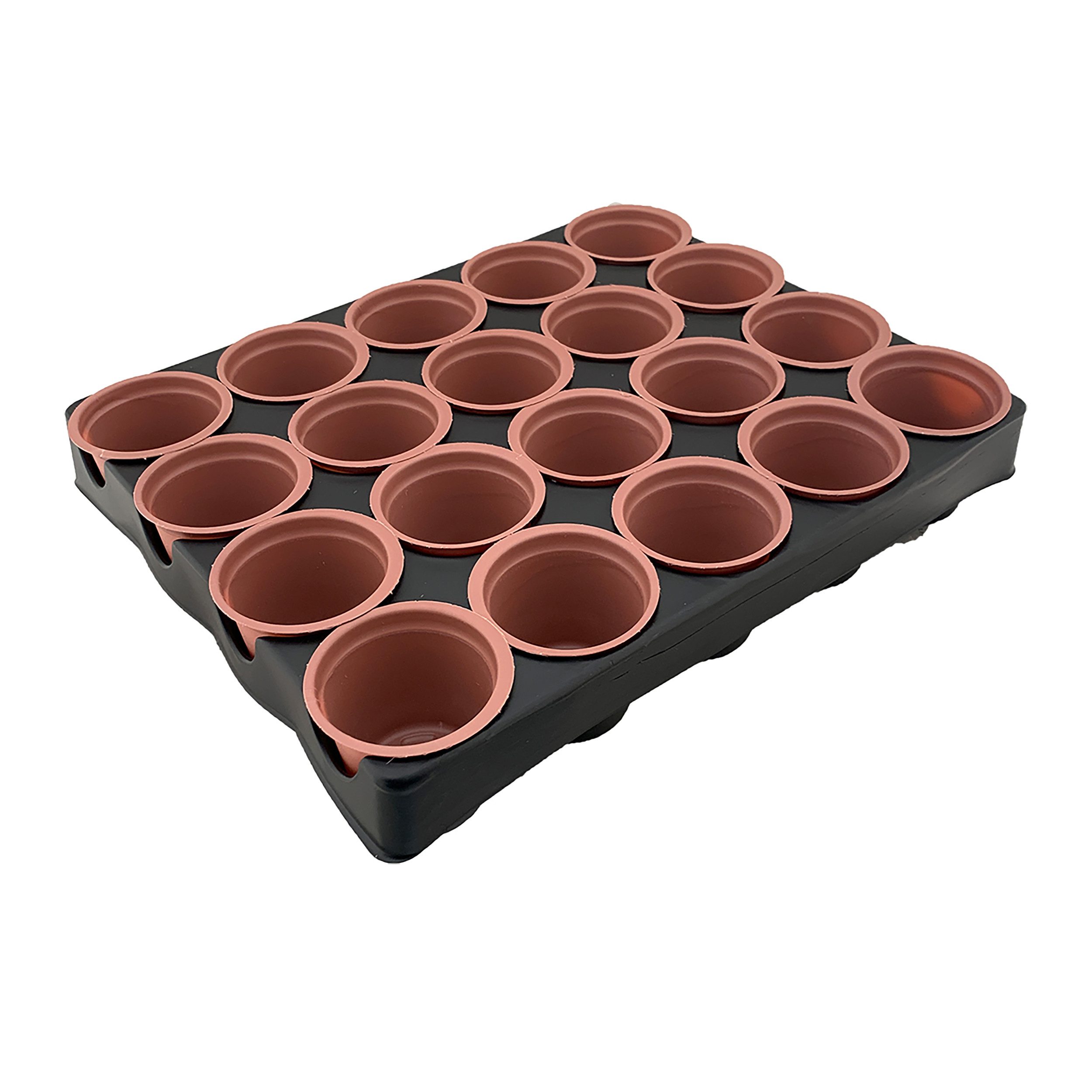 TOPCENT Anzuchttopf Anzucht-Set 21-teilig – Anzuchttöpfchen+Anzuchtpalette aus Kunststoff (21 St), Anzuchtpalette mit Anzuchttöpfchen