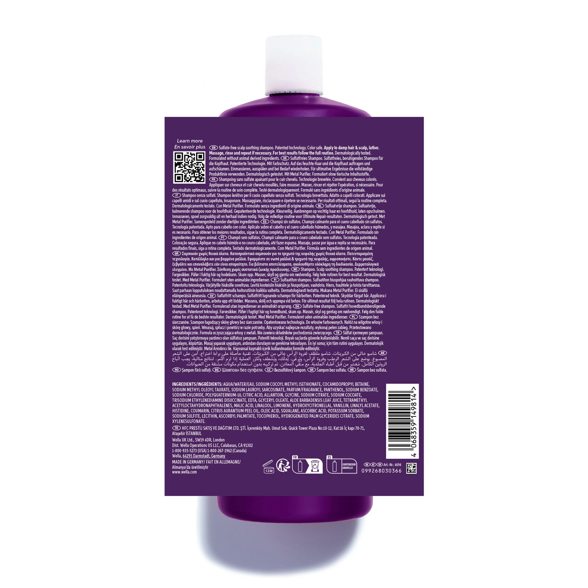 Wella Professionals Haarshampoo ULTIMATE COLOR SULFATREIES SHAMPOO