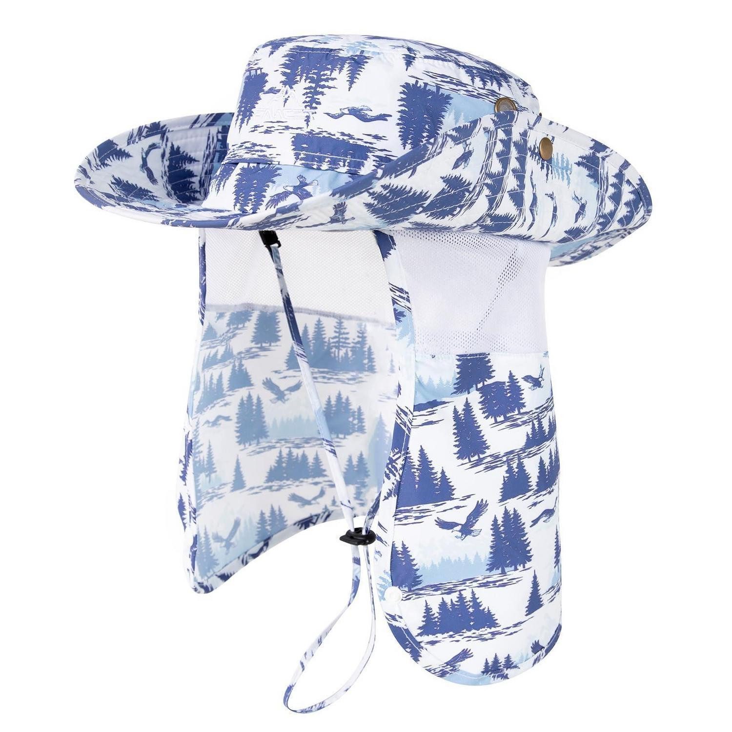 LuxusKollektion Sonnenhut Sonnenhut Nackenschutz UPF 50 wasserdicht Mesh Weiß