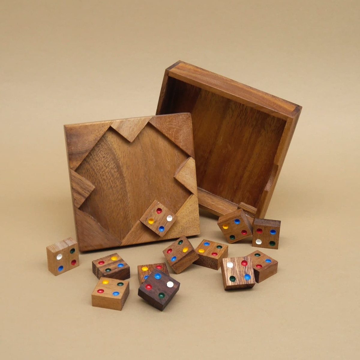 ROMBOL Denkspiele Spiel COLOUR MATCH - anspruchsvolles Farbpuzzle, Denkspiel, Holzpuzzle