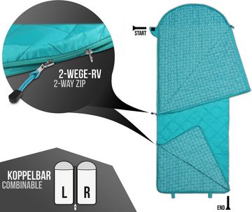 normani Deckenschlafsack Ultralight-Schlafsack Tinbo, 3D Mikrofaser Microtech Füllung mit Daunen, 240 T R/S Nylon - Wasserdichtes Obermaterial