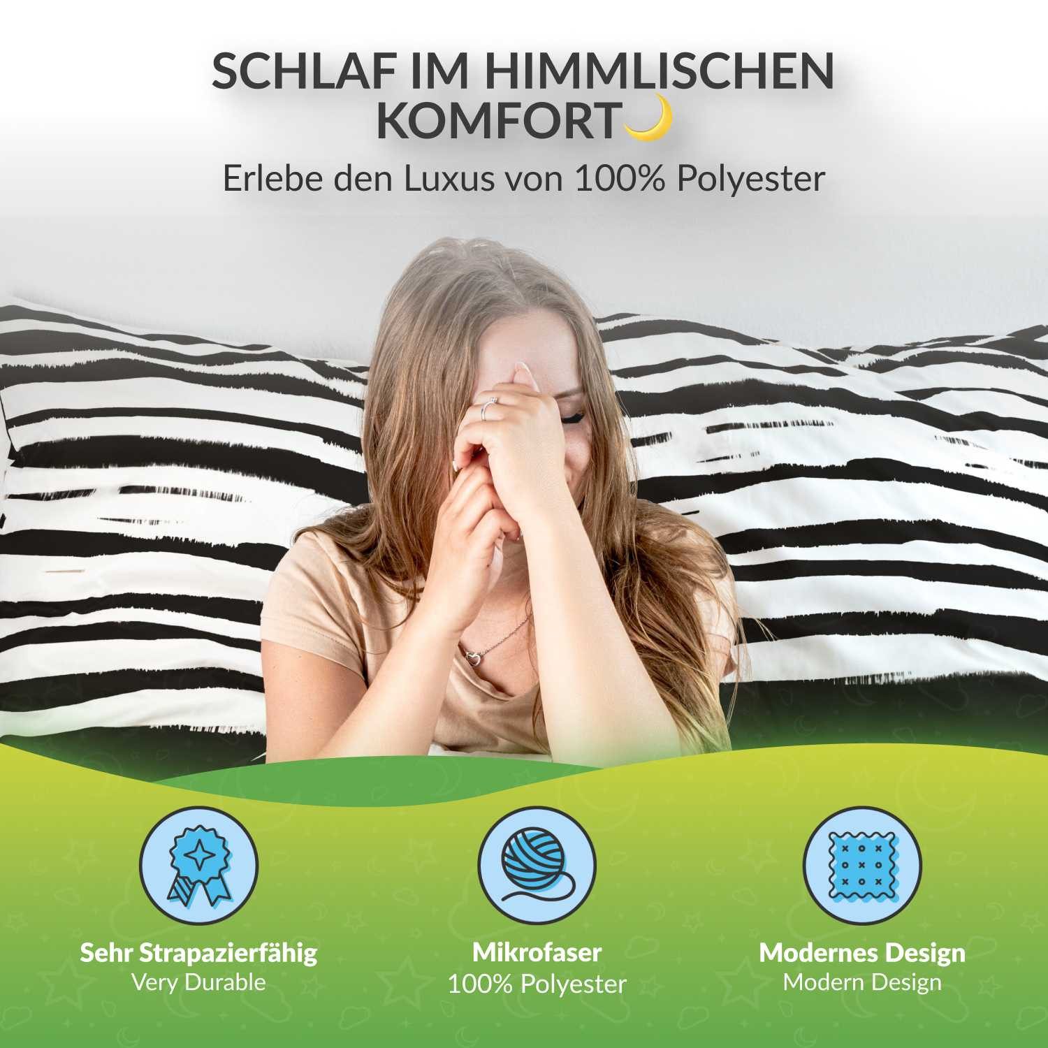 etérea Himmlische Qualität Bettwäsche etérea Microfaser Bettwäsche Geometrisch, Microfaser, 2 teilig