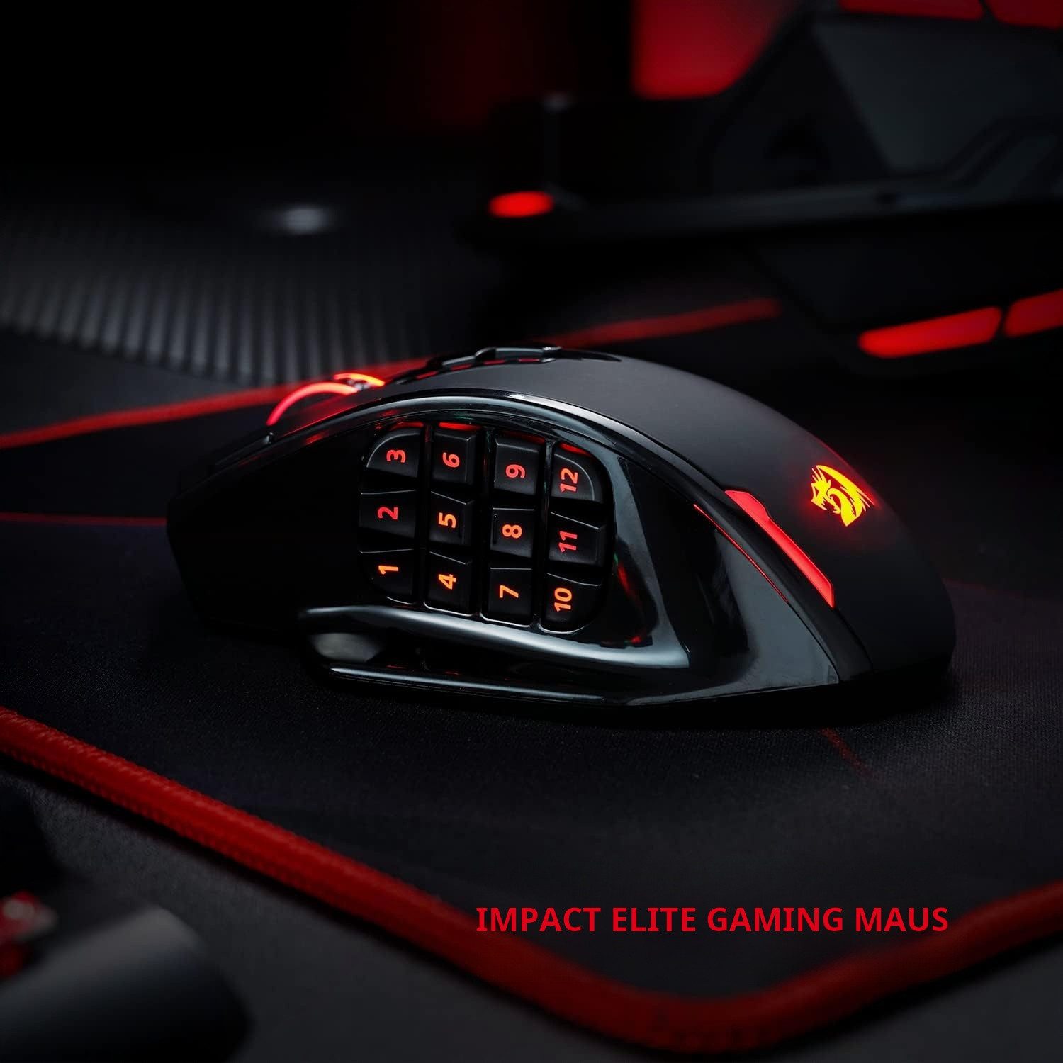 Redragon M913 Kabellos/Kabelgebunden, 16000 DPI, RGB & 2 Verbindungsmodi Gaming-Maus (2,4 GHz kabellos und USB-C kabelgebunden, 16 programmierbare Tasten für Es – Bild 5 von 5