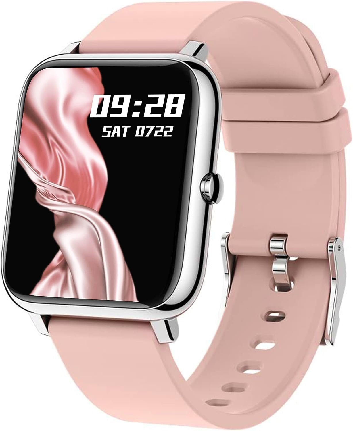 KALINCO für Damen Herren Farbdisplay mit personalisiertem Smartwatch (1,4 Zoll, Andriod iOS), mit Blutdruckmessung,Herzfrequenz,Schlafmonitor IP67 Wasserdicht