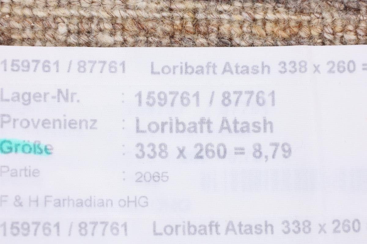 Orientteppich Perser Gabbeh Loribaft Atash 12 Höhe: 261x339 Trading, Nain rechteckig, Moderner, Handgeknüpfter mm